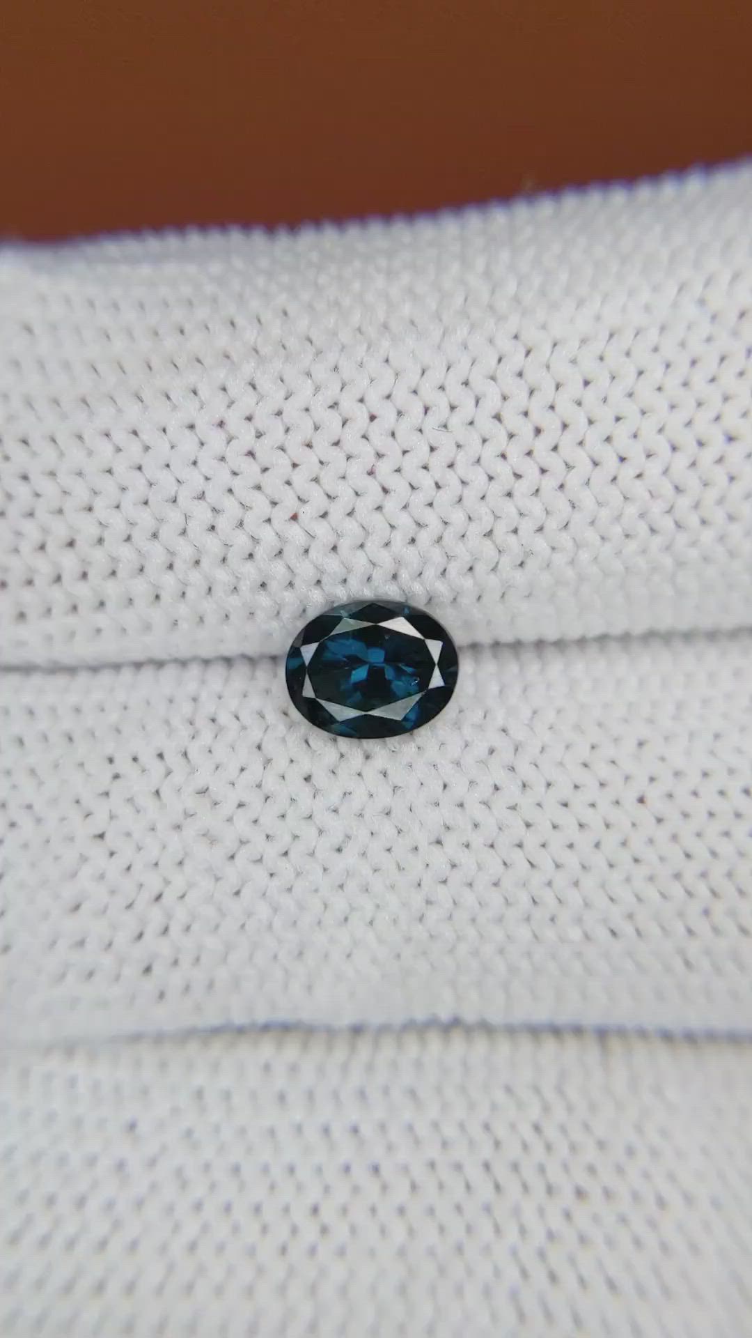 0.88 Ct. Blue Cobalt Spinel from Ceylon (Sri Lanka) Size Video