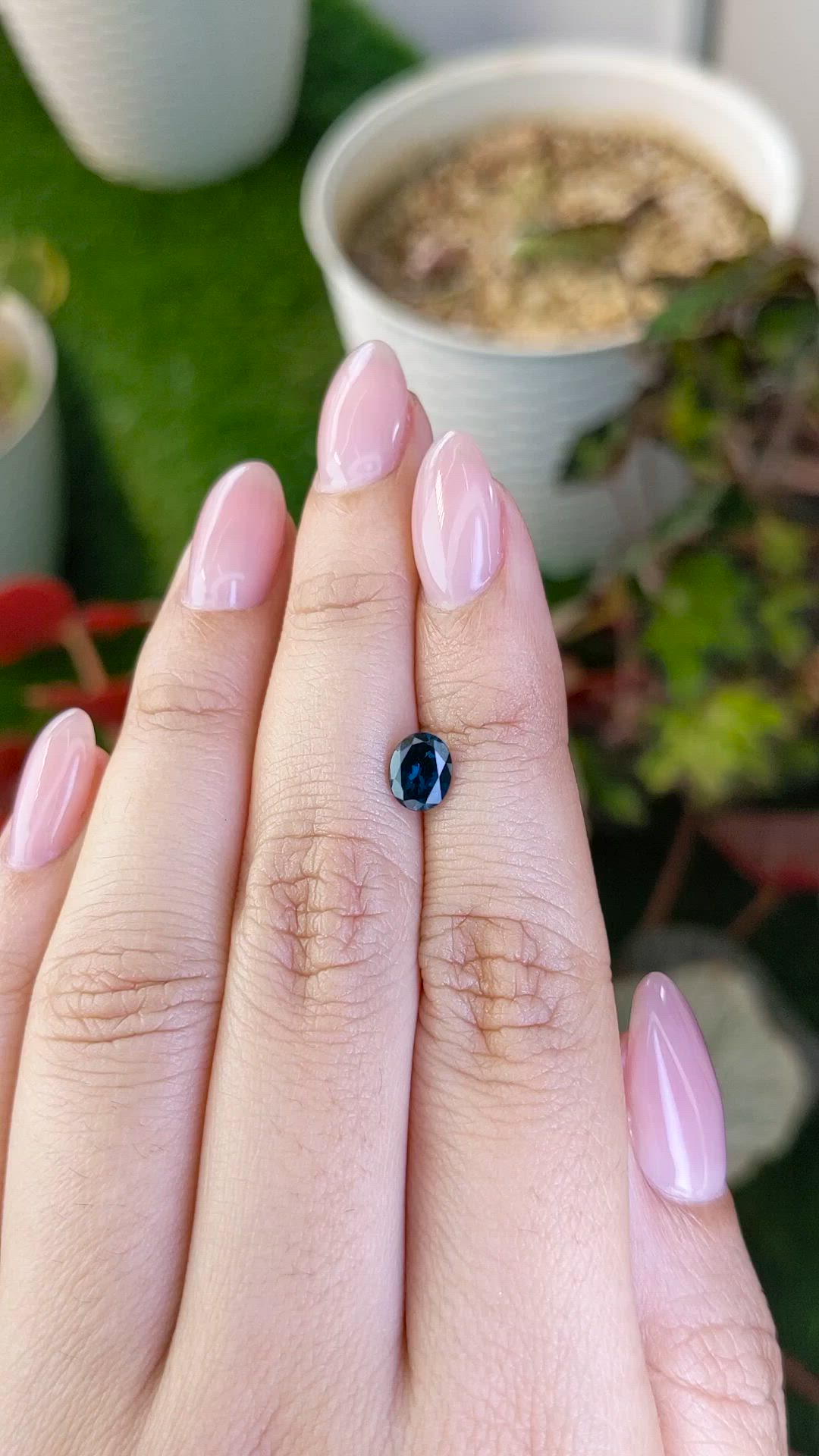 0.88 Ct. Blue Cobalt Spinel from Ceylon (Sri Lanka) Size Video
