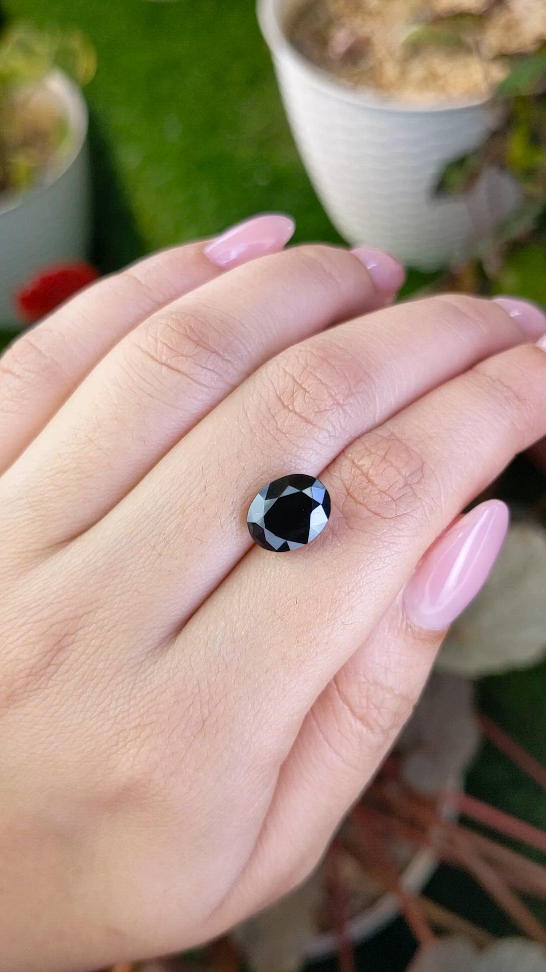 4.67 Ct. Blue Cobalt Spinel from Ceylon (Sri Lanka) Size Video