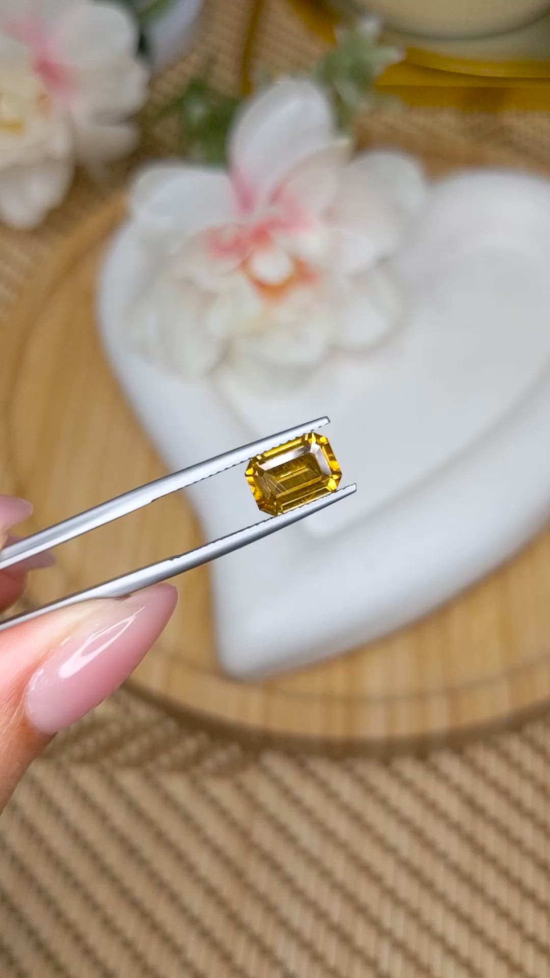 3.77 Ct. Brownish Yellow Zircon from Ceylon (Sri Lanka) Size Video