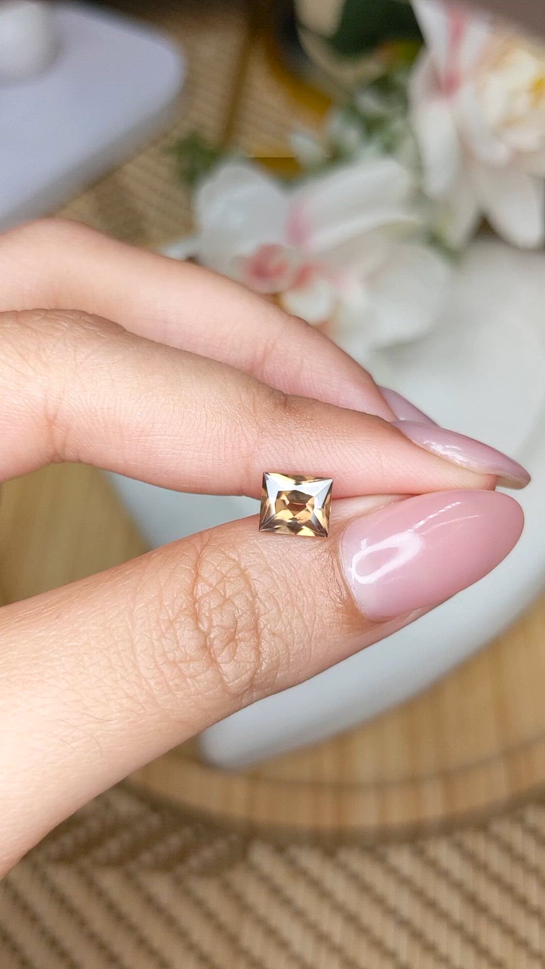 1.72 Ct. Brown Zircon from Ceylon (Sri Lanka) Size Video