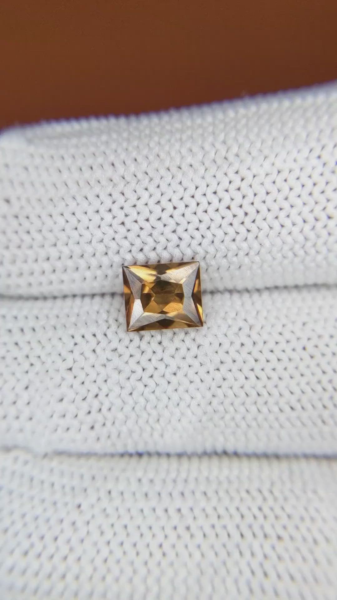 1.72 Ct. Brown Zircon from Ceylon (Sri Lanka) Size Video