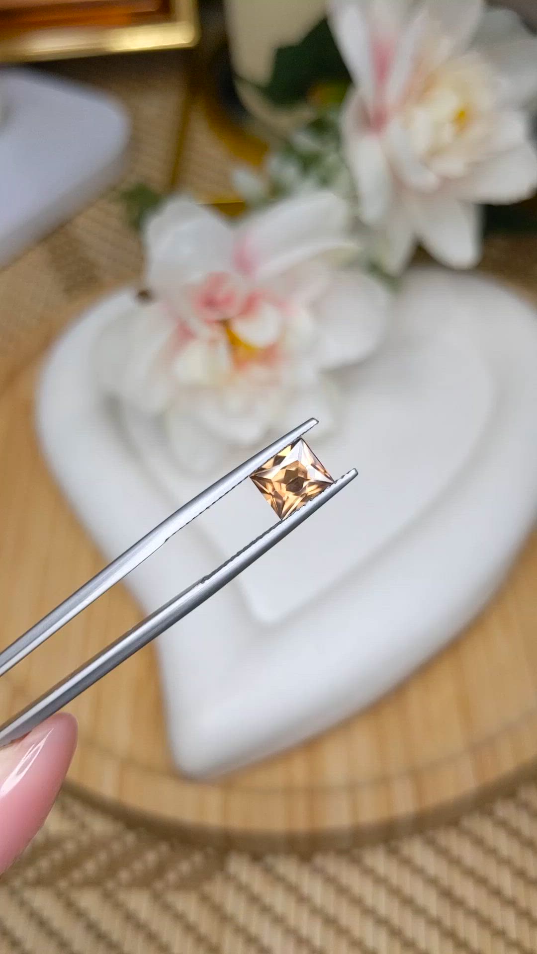 1.72 Ct. Brown Zircon from Ceylon (Sri Lanka) Size Video
