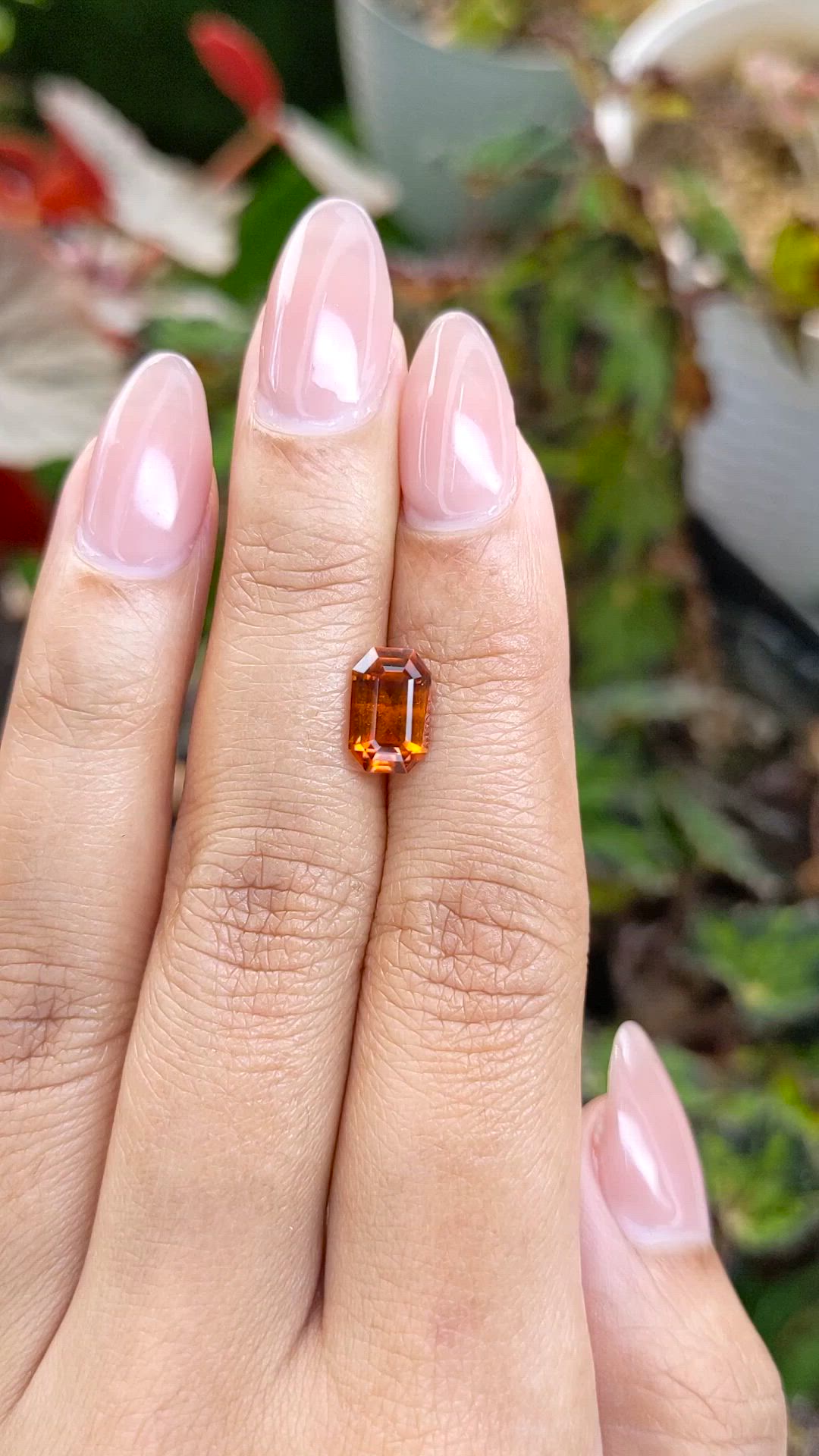 2.26 Ct. Orange Hessonite Garnet from Madagascar Size Video