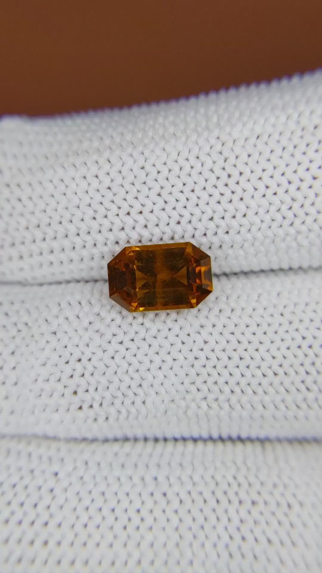 2.26 Ct. Orange Hessonite Garnet from Madagascar Size Video