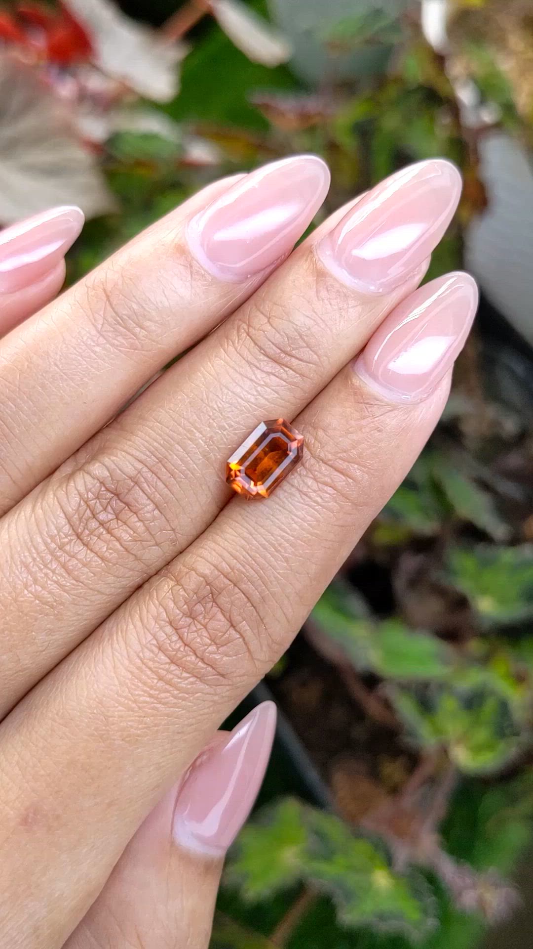 2.26 Ct. Orange Hessonite Garnet from Madagascar Size Video