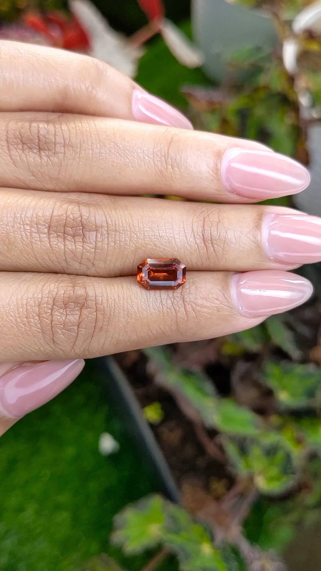 2.26 Ct. Orange Hessonite Garnet from Madagascar Size Video