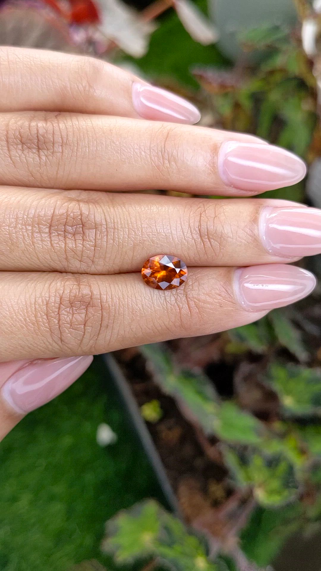 1.84 Ct. Orange Hessonite Garnet from Madagascar Size Video
