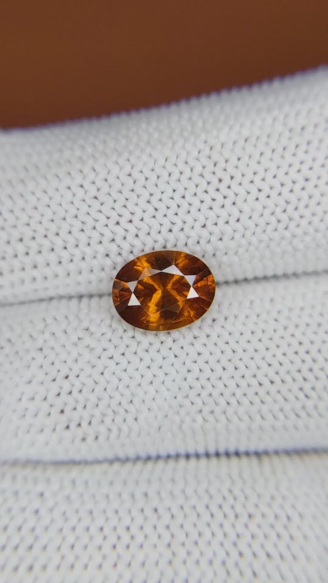 1.84 Ct. Orange Hessonite Garnet from Madagascar Size Video