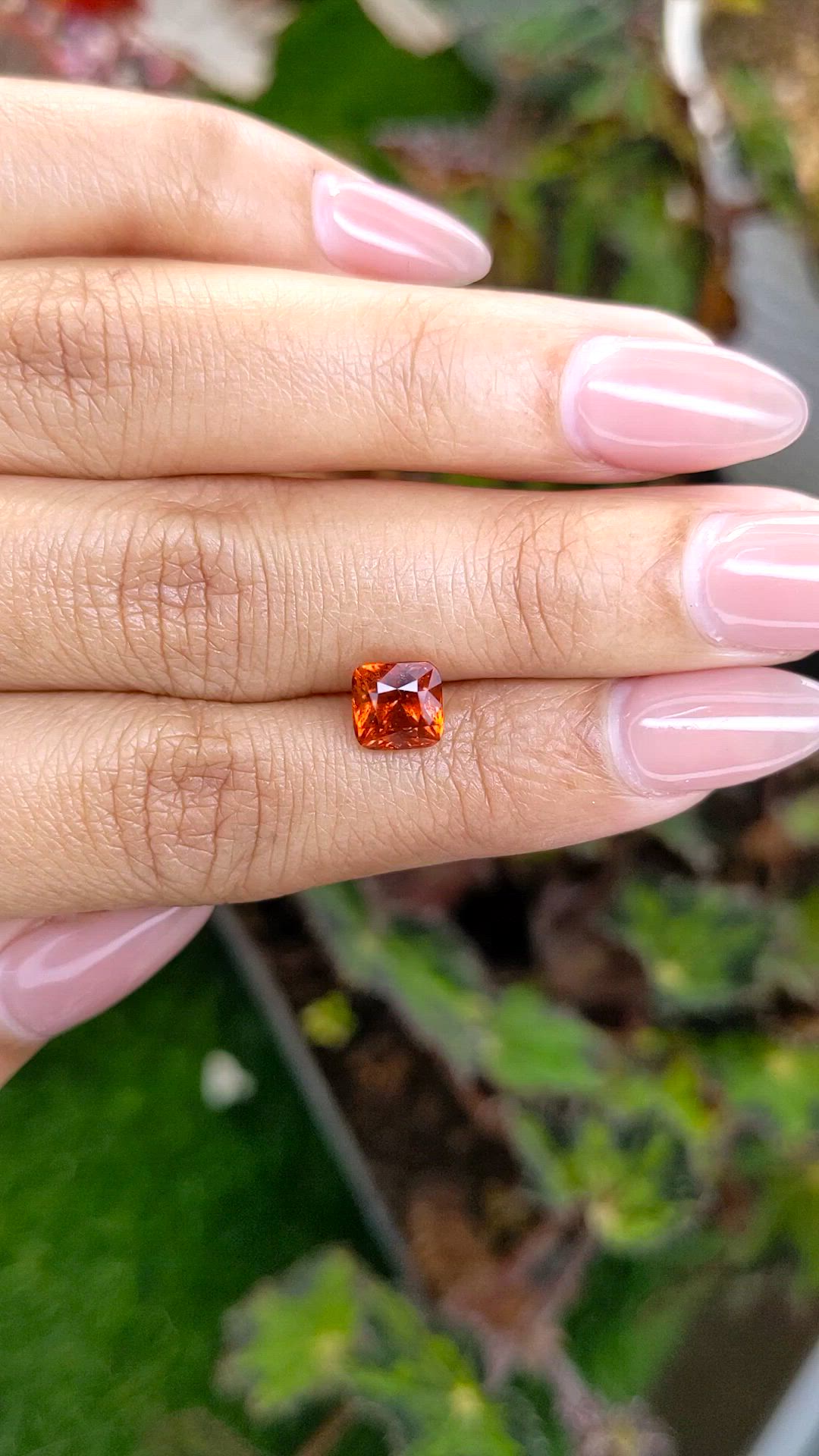 1.99 Ct. Orange Hessonite Garnet from Madagascar Size Video