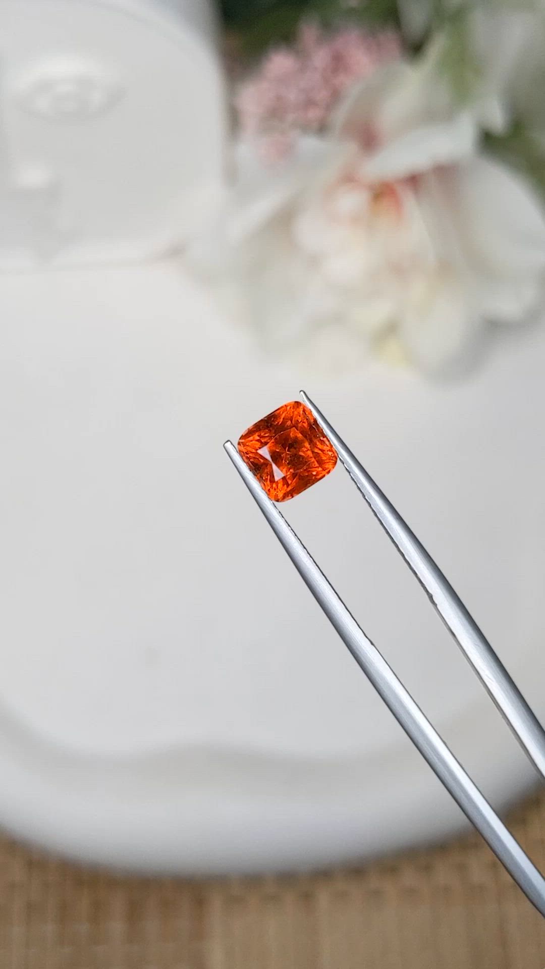 1.99 Ct. Orange Hessonite Garnet from Madagascar Size Video