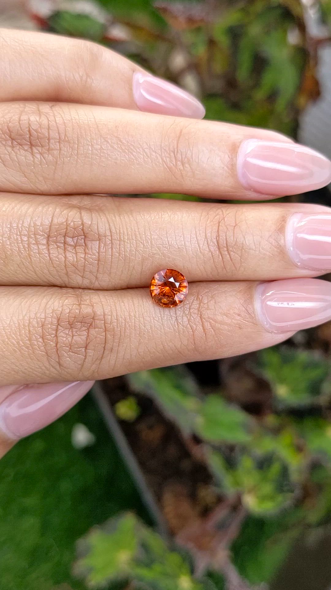1.46 Ct. Orange Hessonite Garnet from Madagascar Size Video