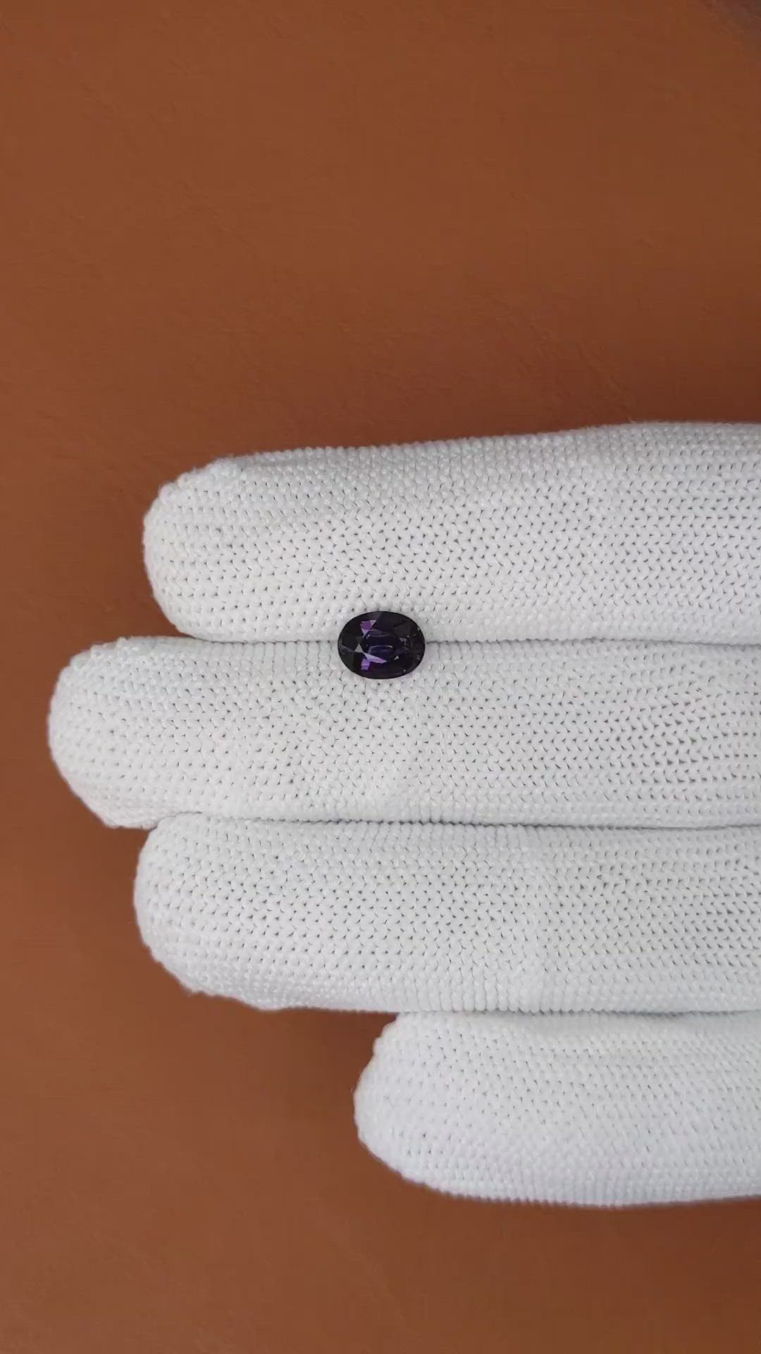 1.19 Ct. Purple Spinel from Ceylon (Sri Lanka) Size Video