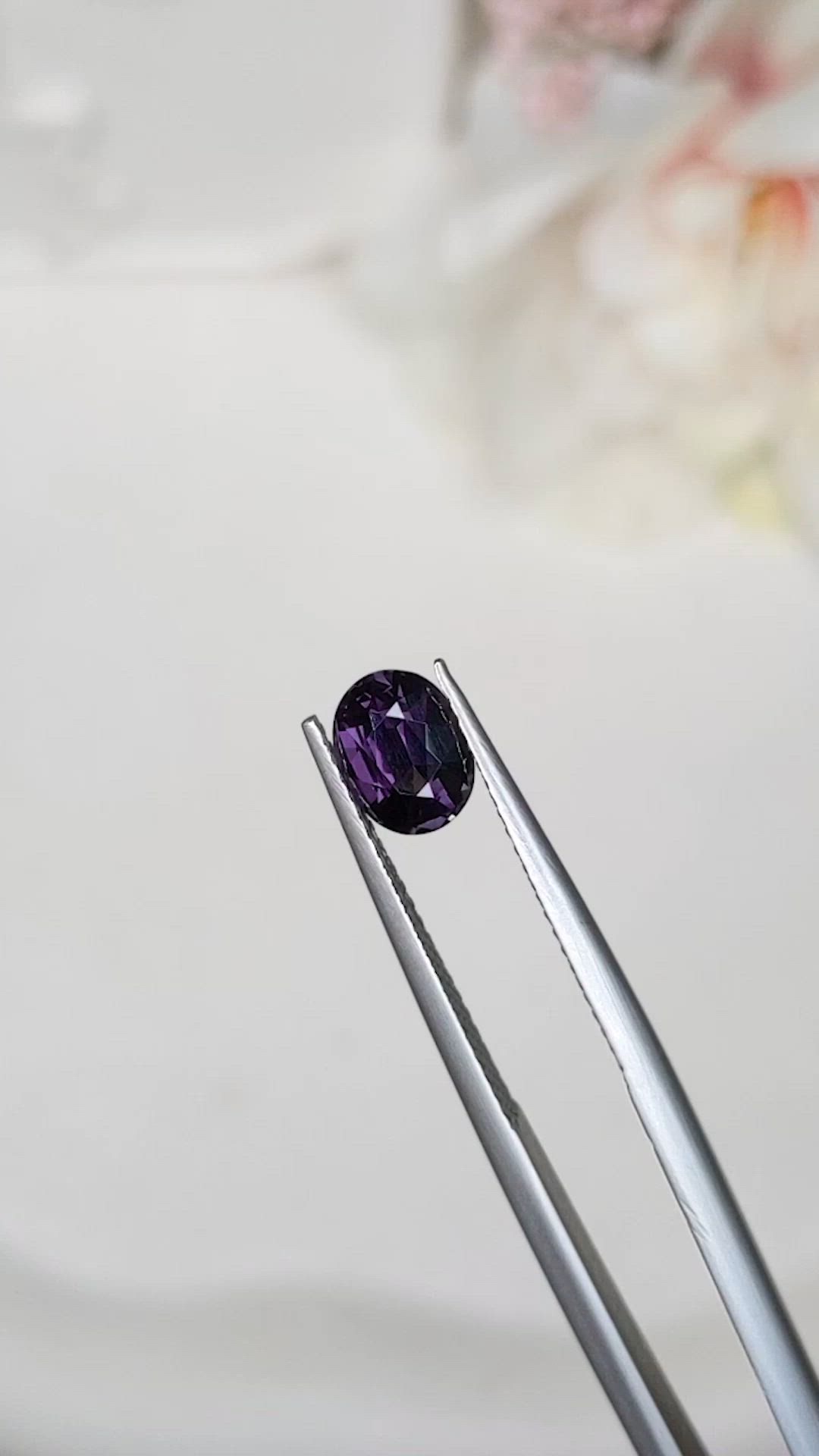 1.19 Ct. Purple Spinel from Ceylon (Sri Lanka) Size Video