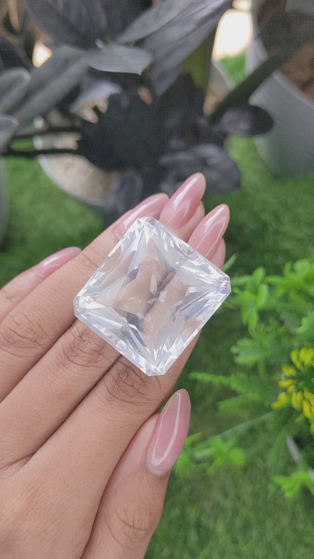 111.72 Ct. White Quartz Size Video