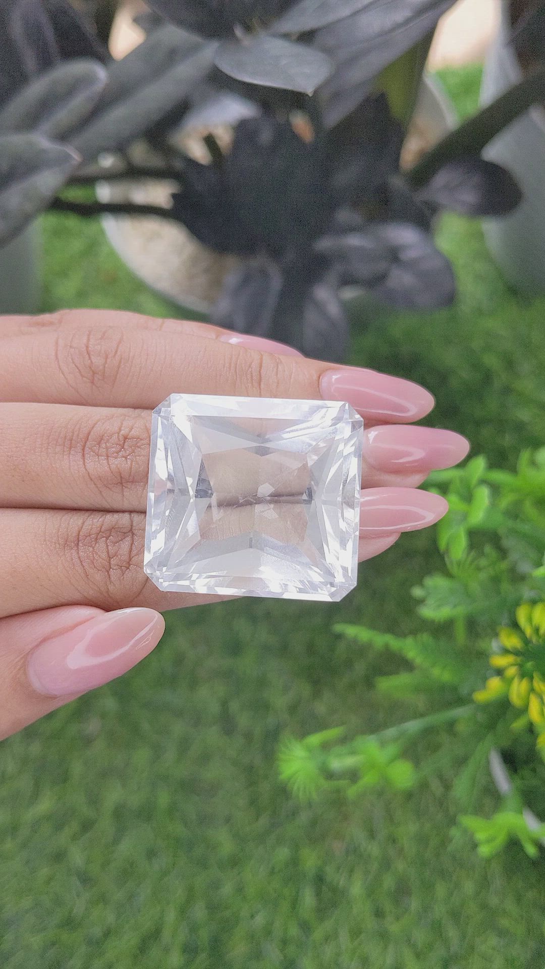 111.72 Ct. White Quartz Size Video