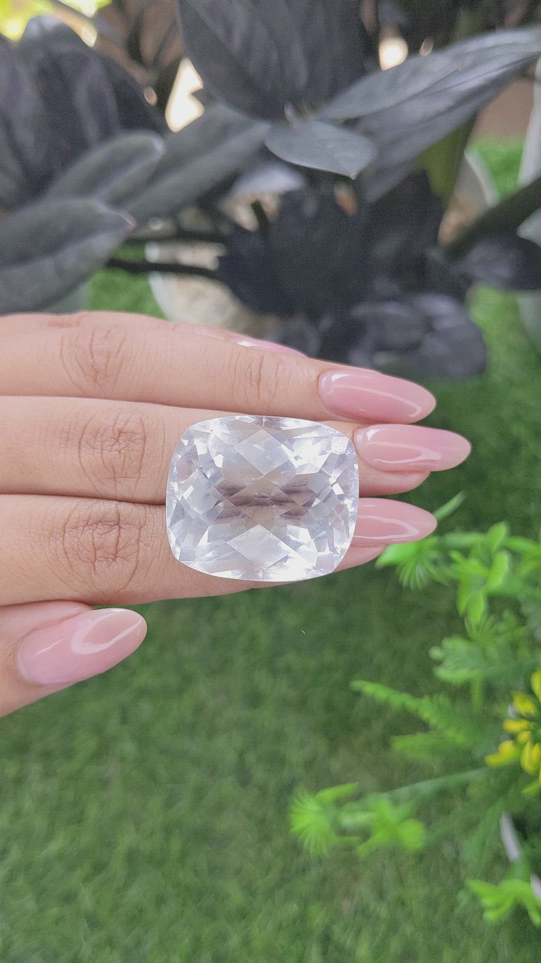 68.70 Ct. White Quartz Size Video