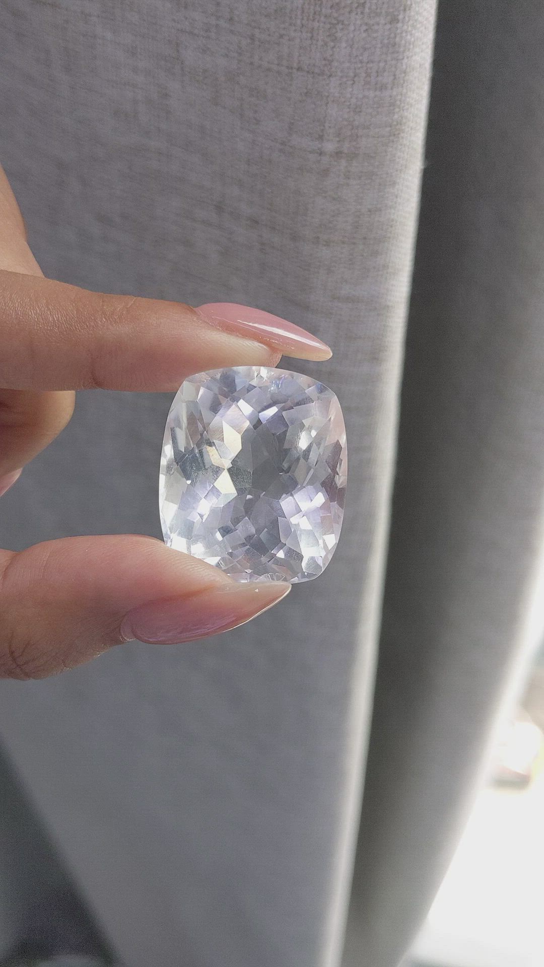 68.70 Ct. White Quartz Size Video