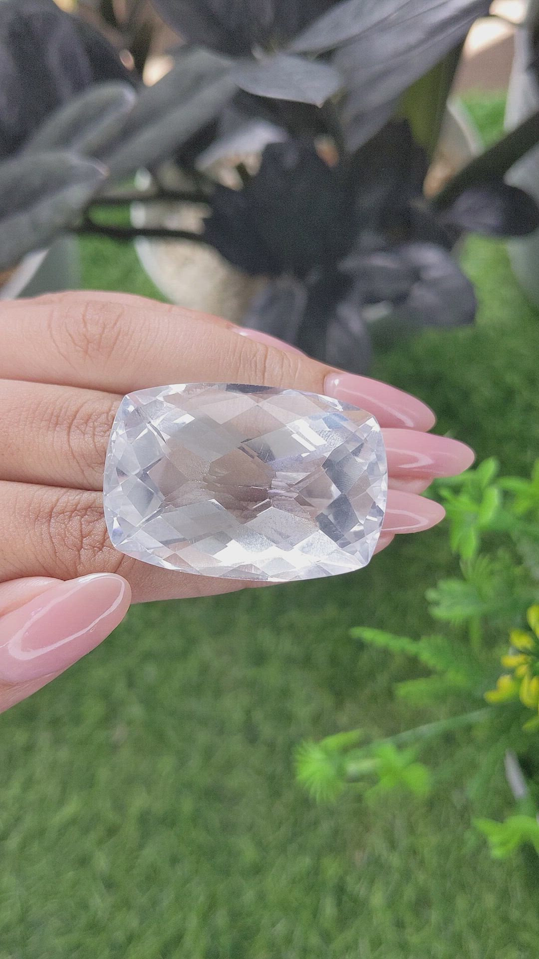 110.34 Ct. White Quartz Size Video