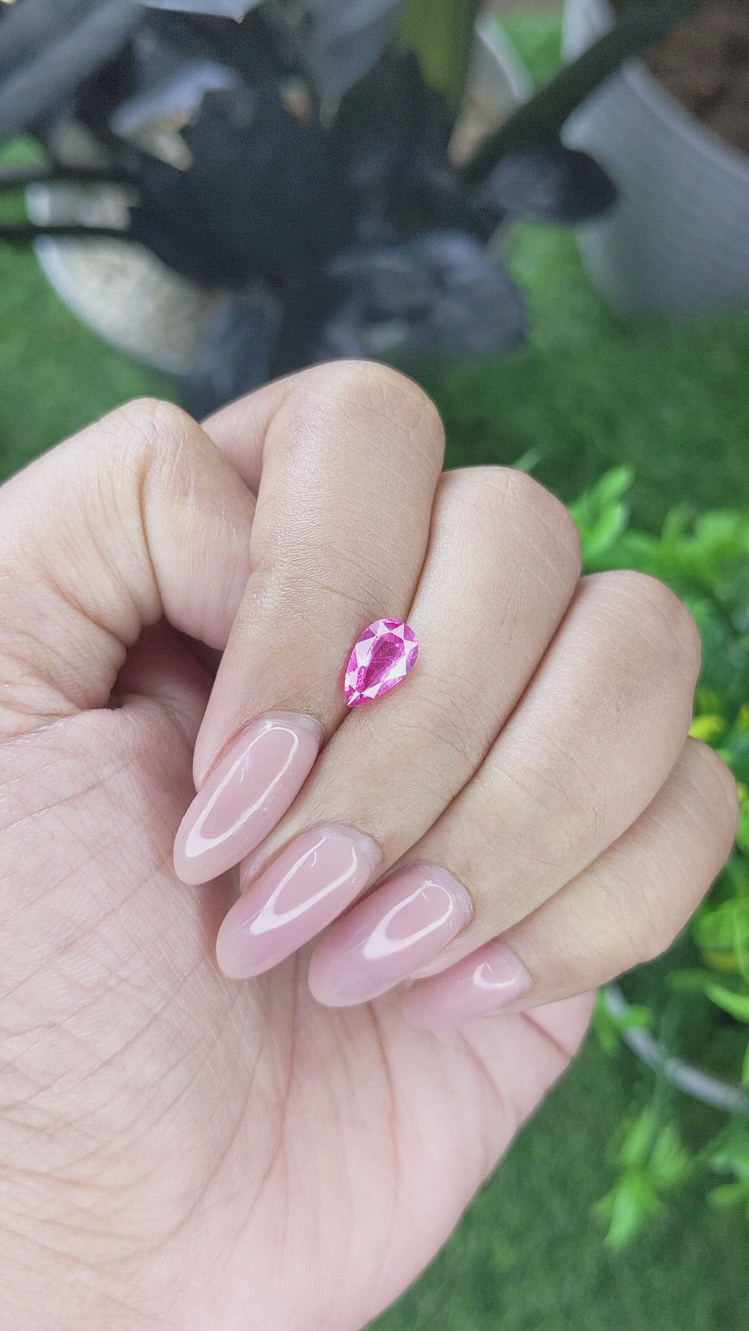 1.01 Ct. Pink Spinel from Tanzania Size Video