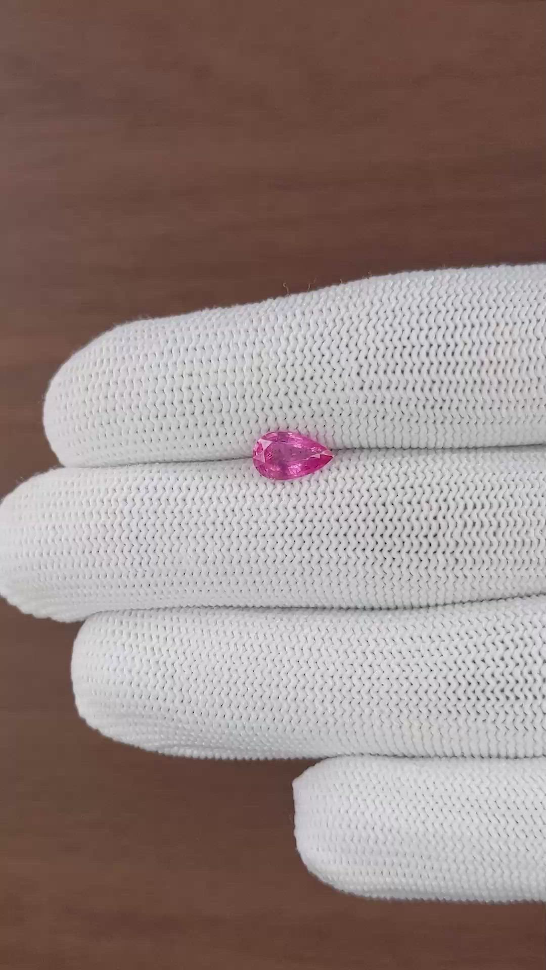 1.01 Ct. Pink Spinel from Tanzania Size Video