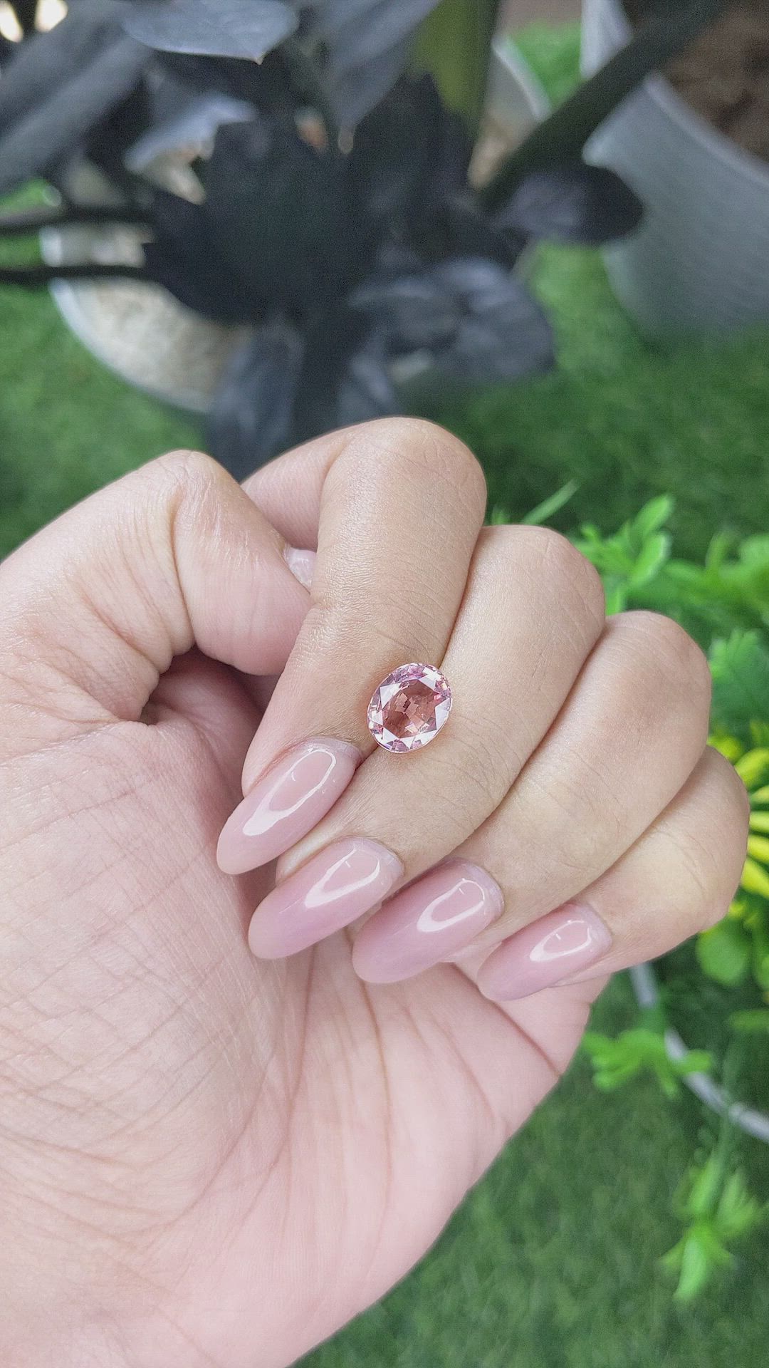 2.51 Ct. Purplish Pink Spinel from Tanzania Size Video