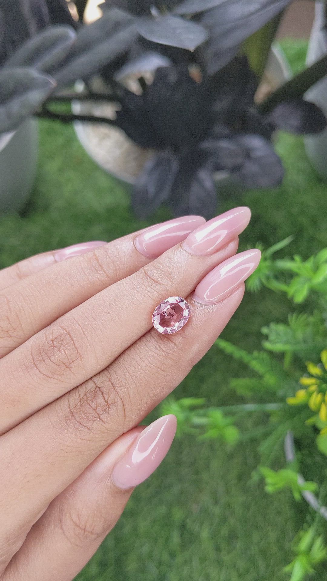 2.51 Ct. Purplish Pink Spinel from Tanzania Size Video