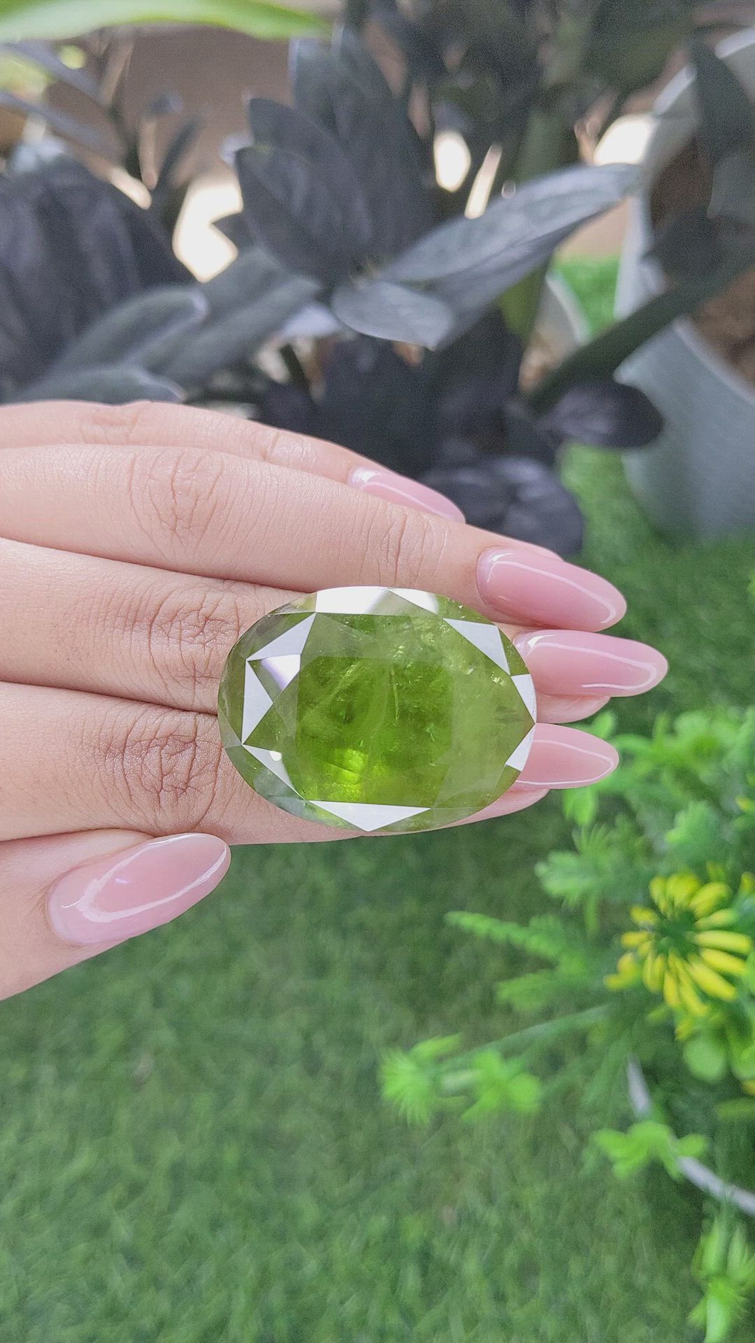 102.50 Ct. Green Sphene (Titanite) from Madagascar Size Video