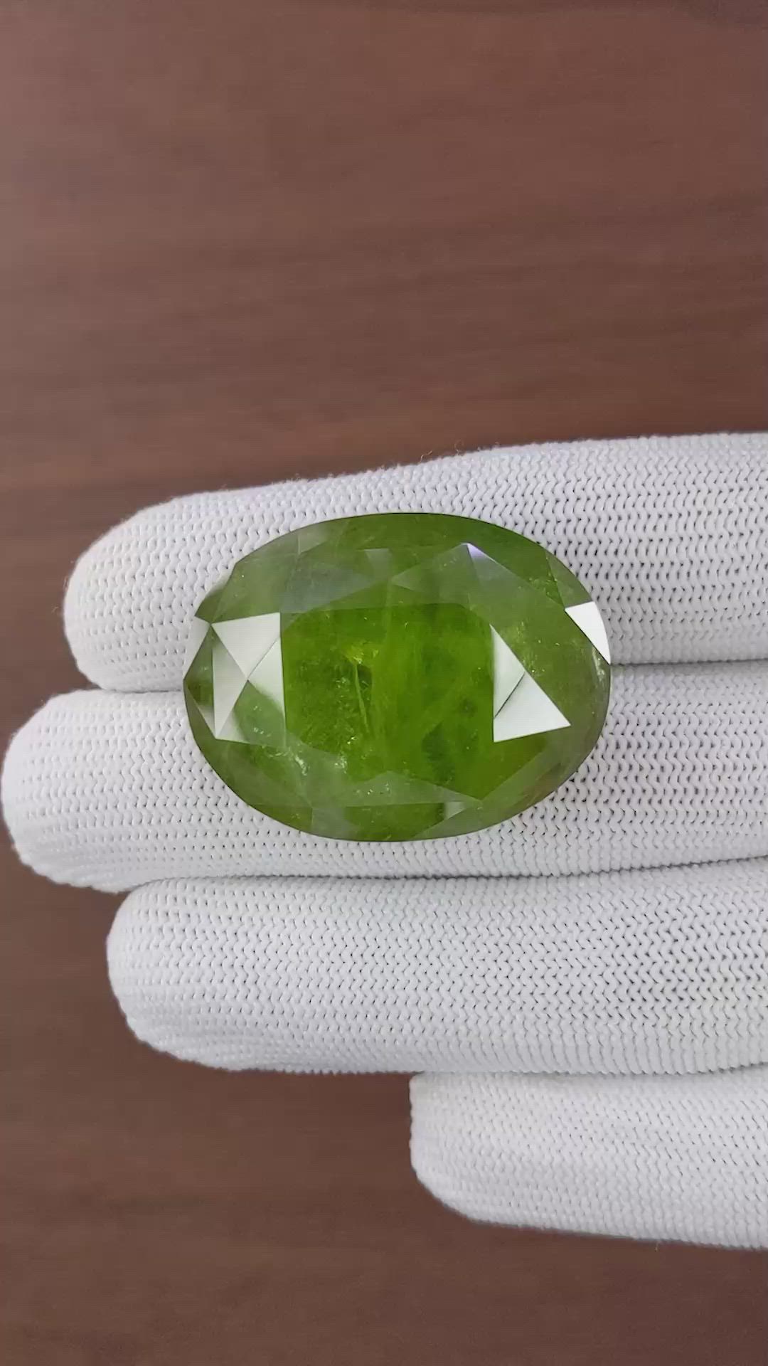 102.50 Ct. Green Sphene (Titanite) from Madagascar Size Video