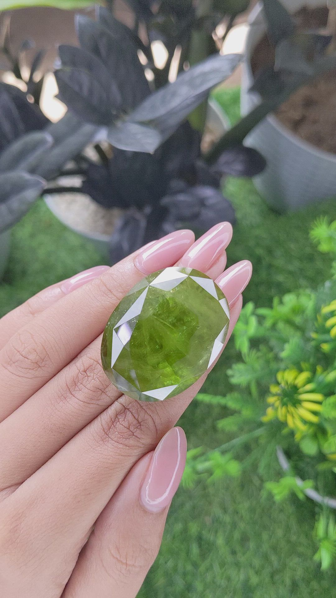102.50 Ct. Green Sphene (Titanite) from Madagascar Size Video