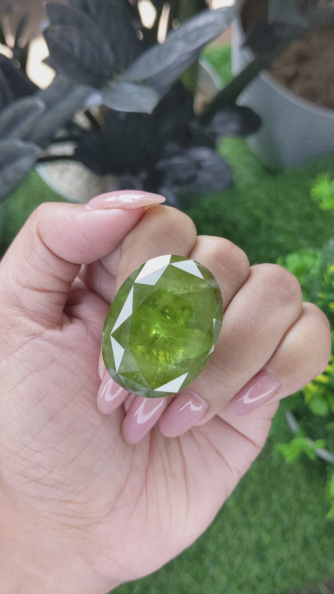 102.50 Ct. Green Sphene (Titanite) from Madagascar Size Video