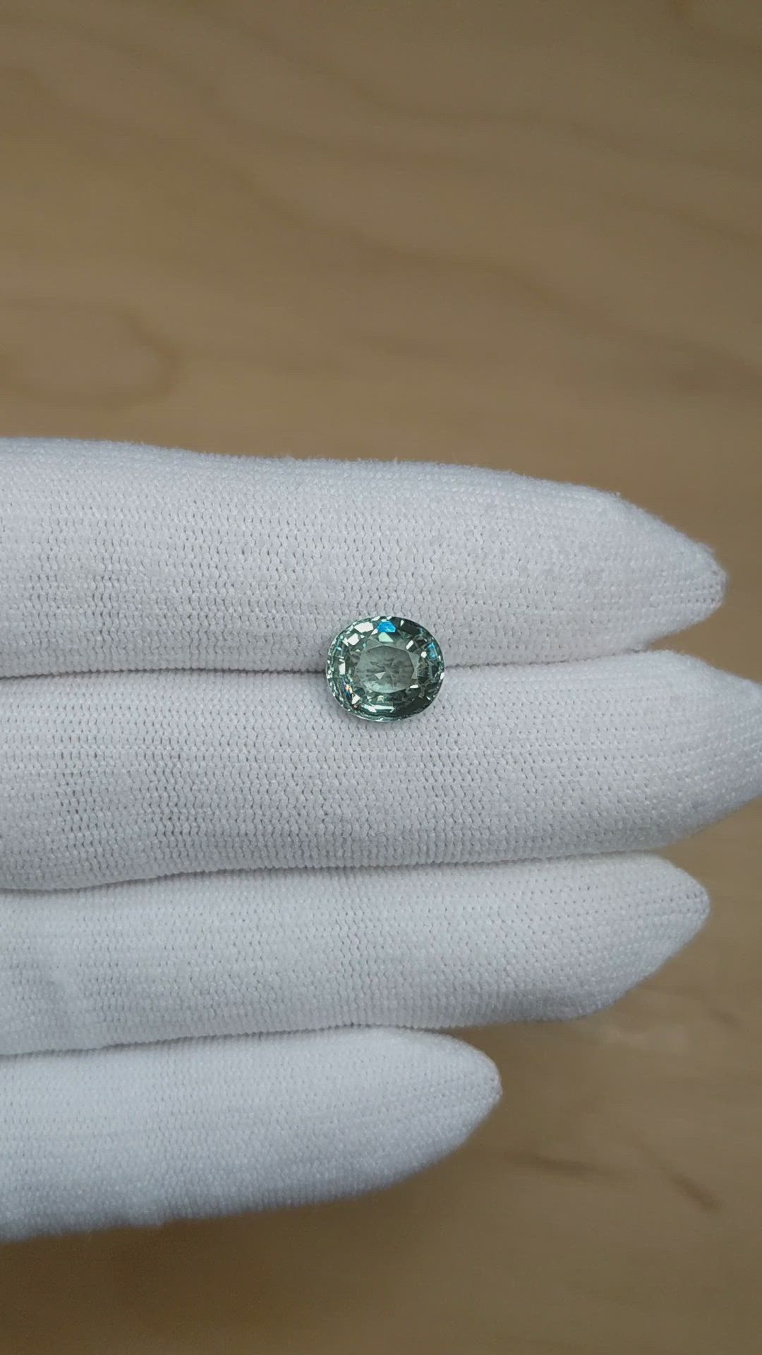 3.13 Ct. Bluish Green Tourmaline from Africa Size Video