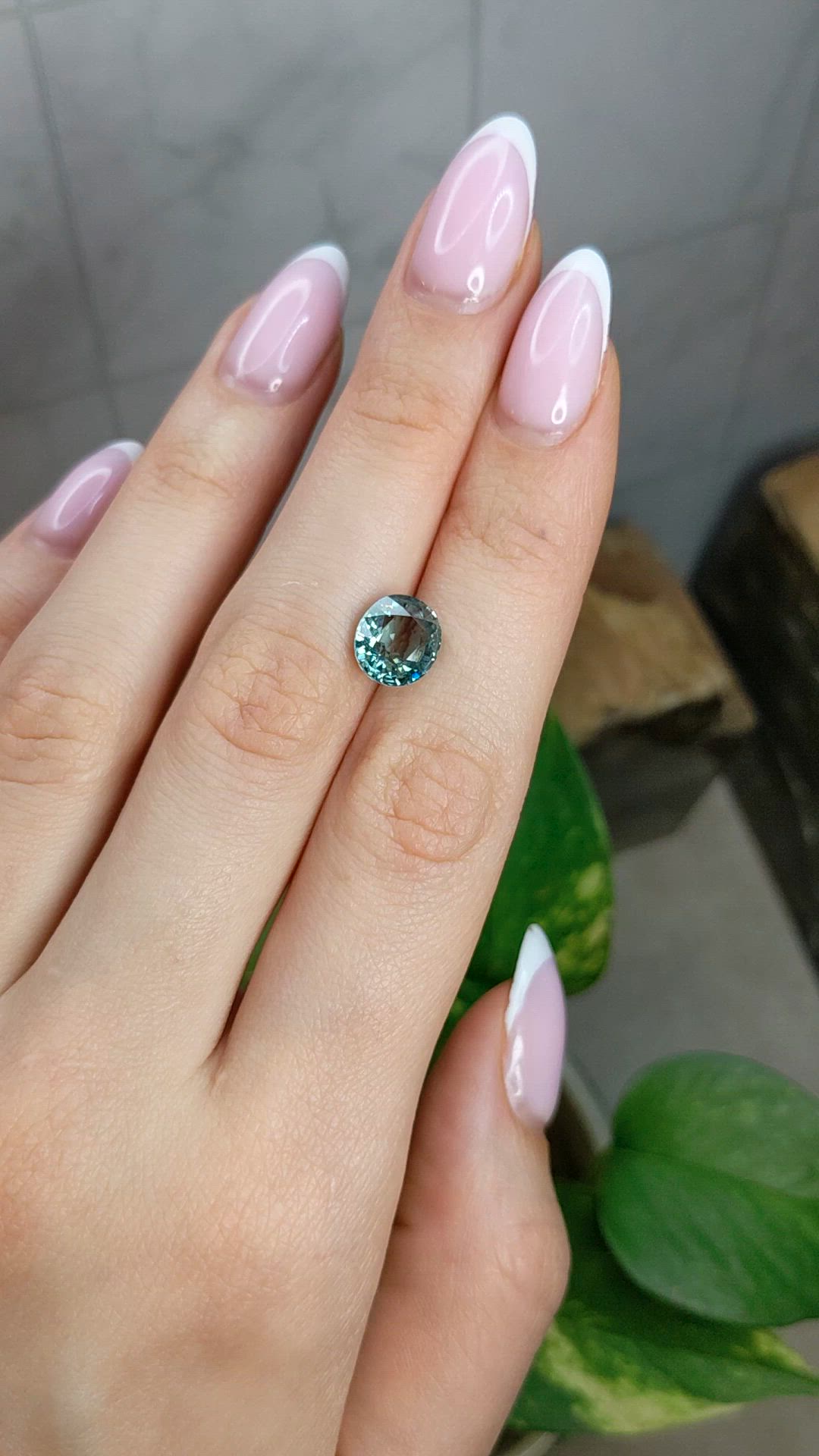 3.13 Ct. Bluish Green Tourmaline from Africa Size Video