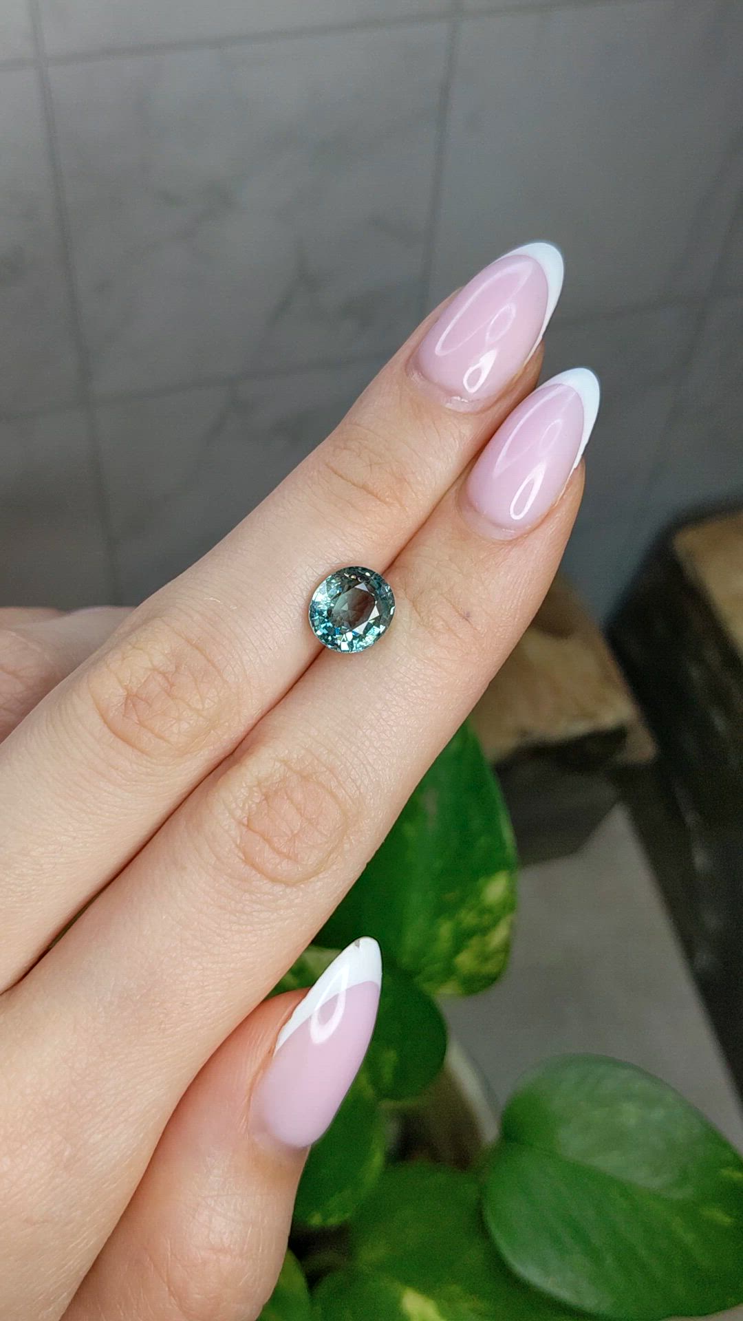 3.13 Ct. Bluish Green Tourmaline from Africa Size Video