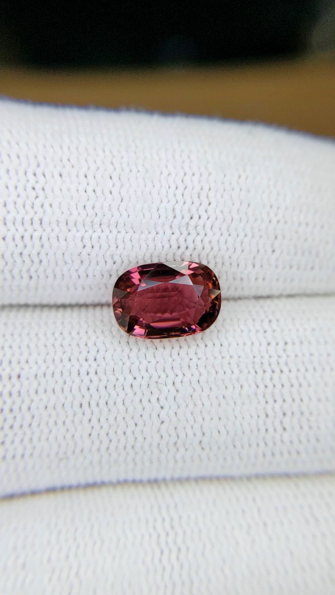 2.61 Ct. Pinkish Brown Tourmaline from Africa Size Video