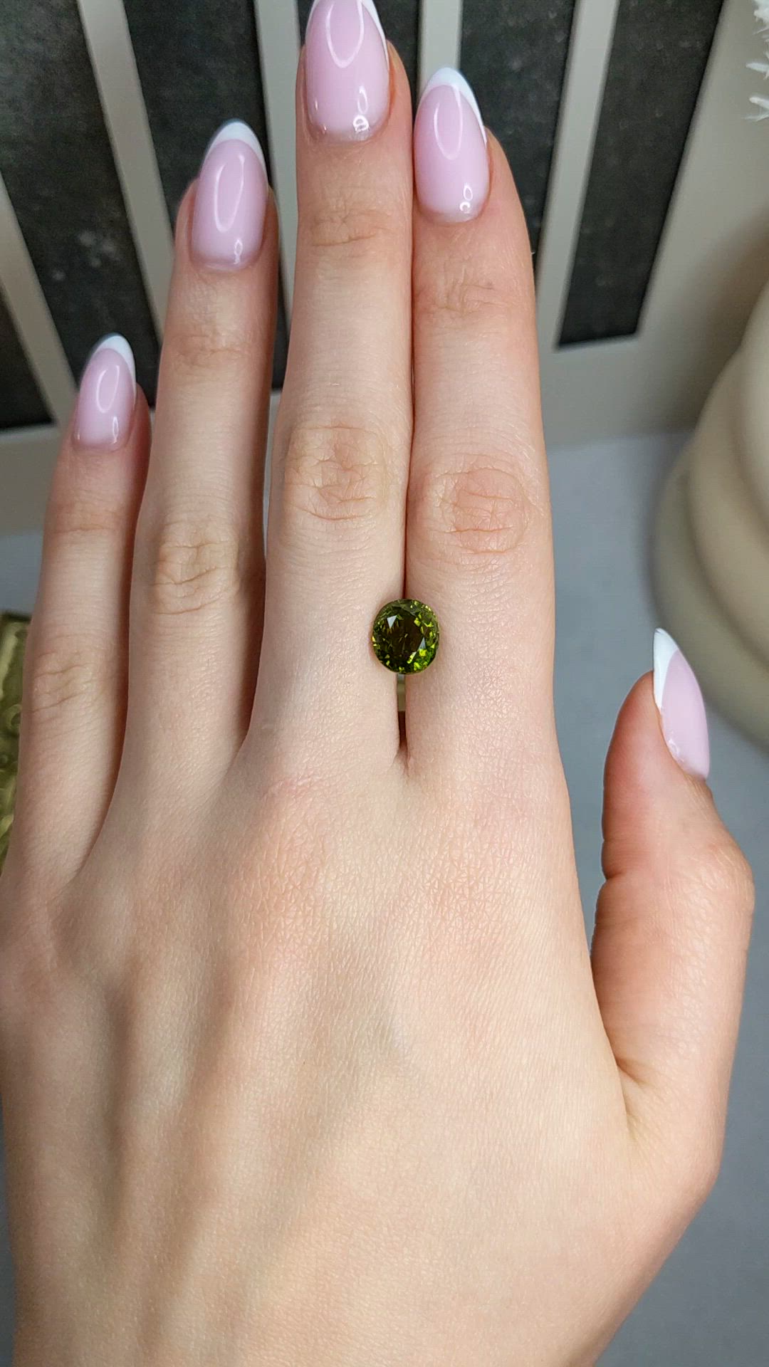 4.15 Ct. Yellowish Green Tourmaline from Africa Size Video
