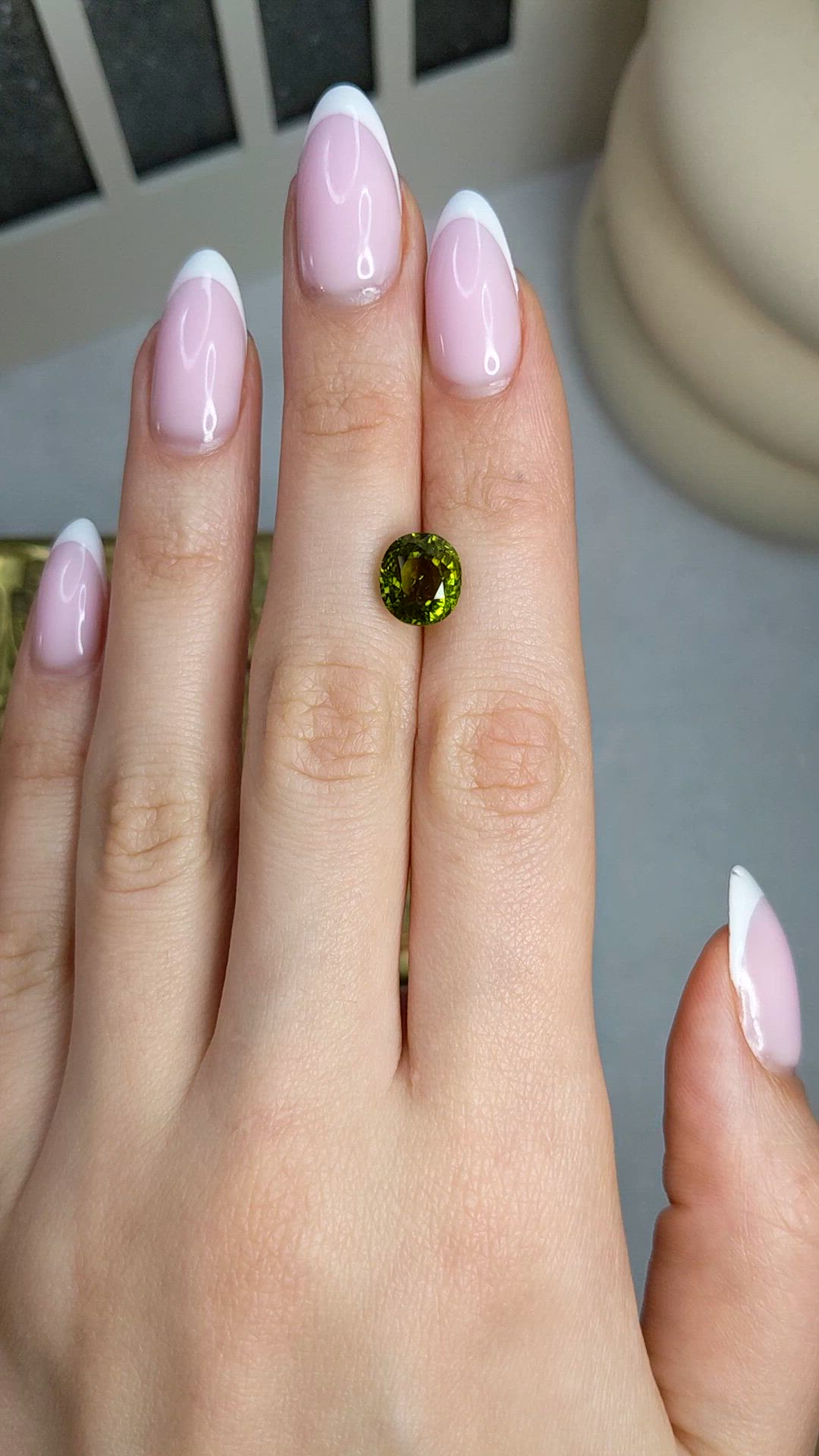 4.15 Ct. Yellowish Green Tourmaline from Africa Size Video
