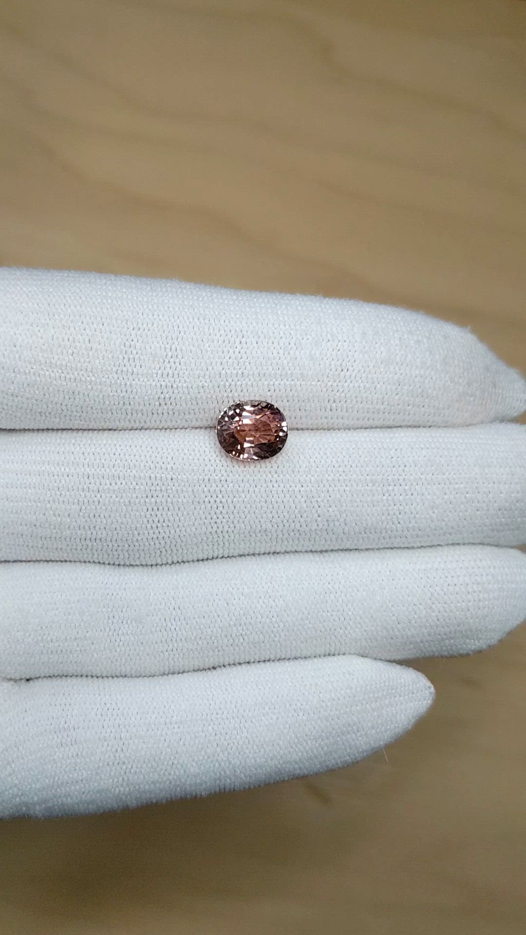 2.96 Ct. Orangish Brown Tourmaline from Africa Size Video