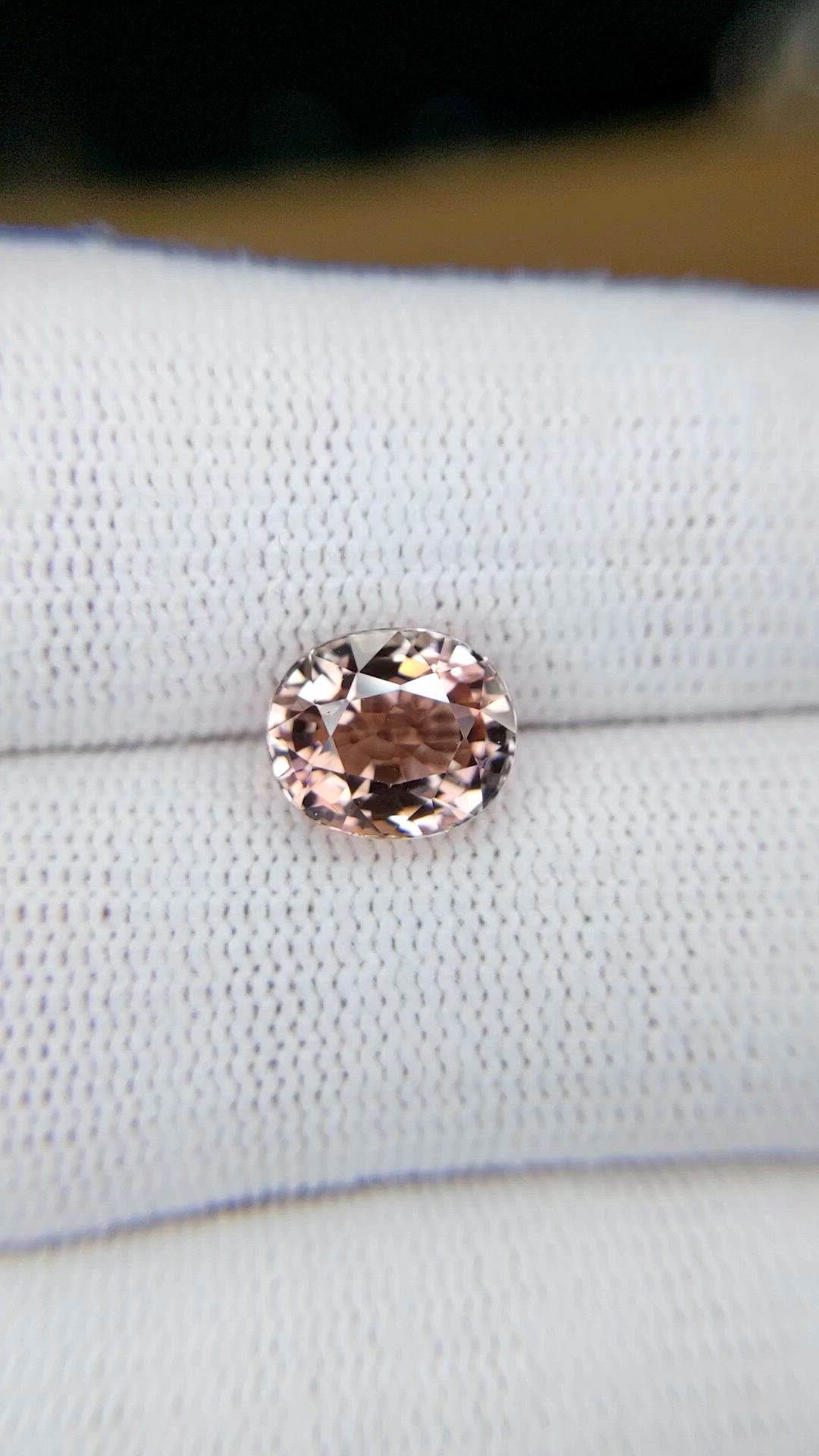 2.96 Ct. Orangish Brown Tourmaline from Africa Size Video