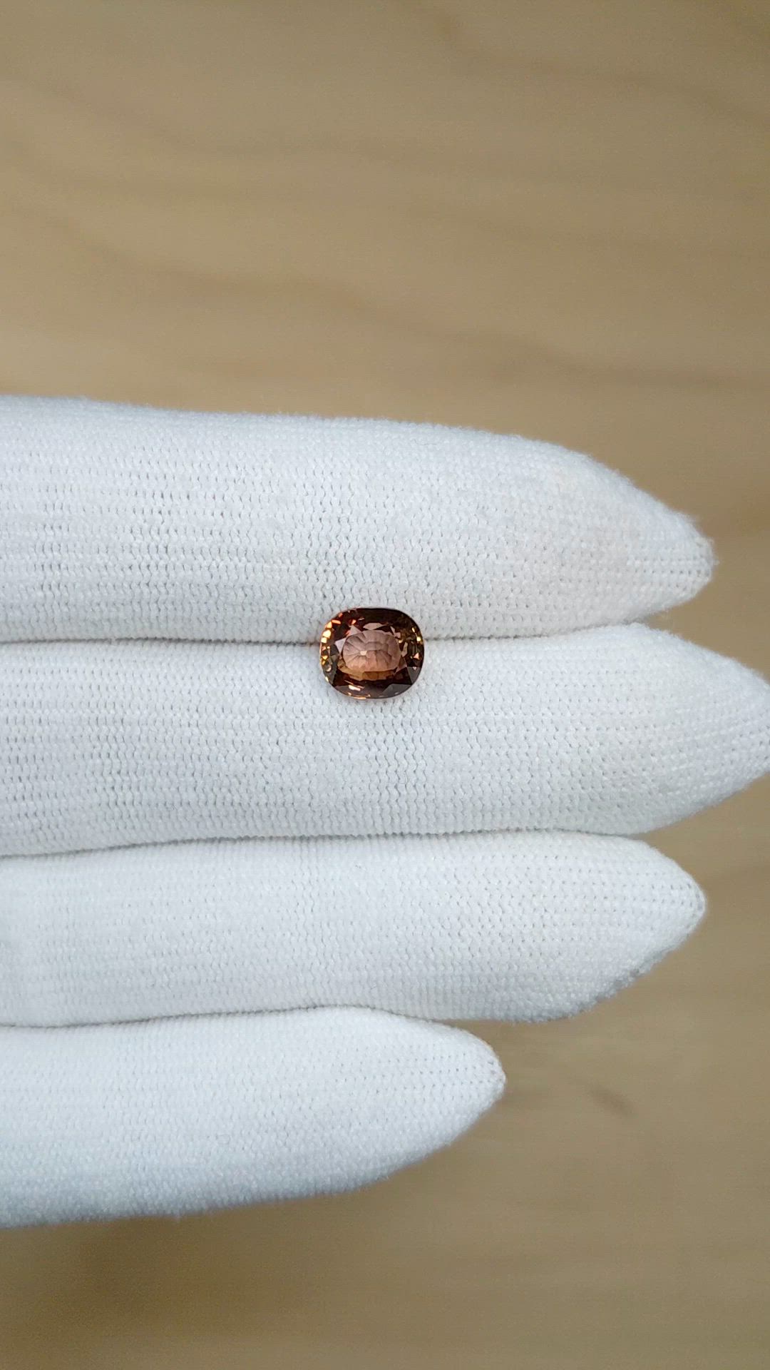 2.21 Ct. Orangish Brown Tourmaline from Africa Size Video