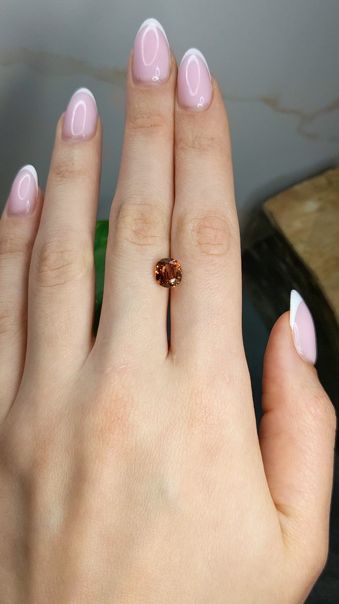 2.21 Ct. Orangish Brown Tourmaline from Africa Size Video