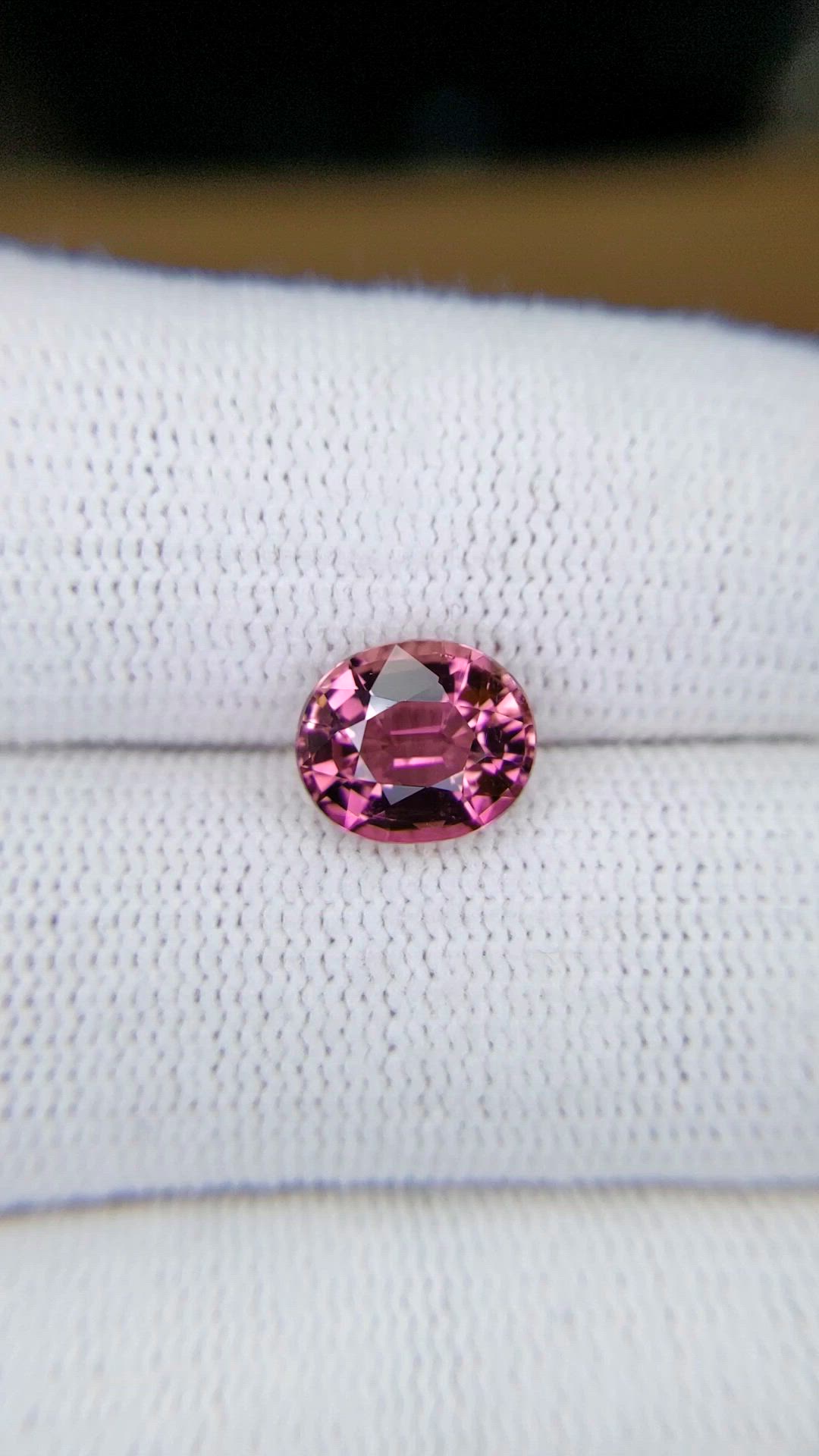 2.19 Ct. Purplish Pink Tourmaline from Africa Size Video