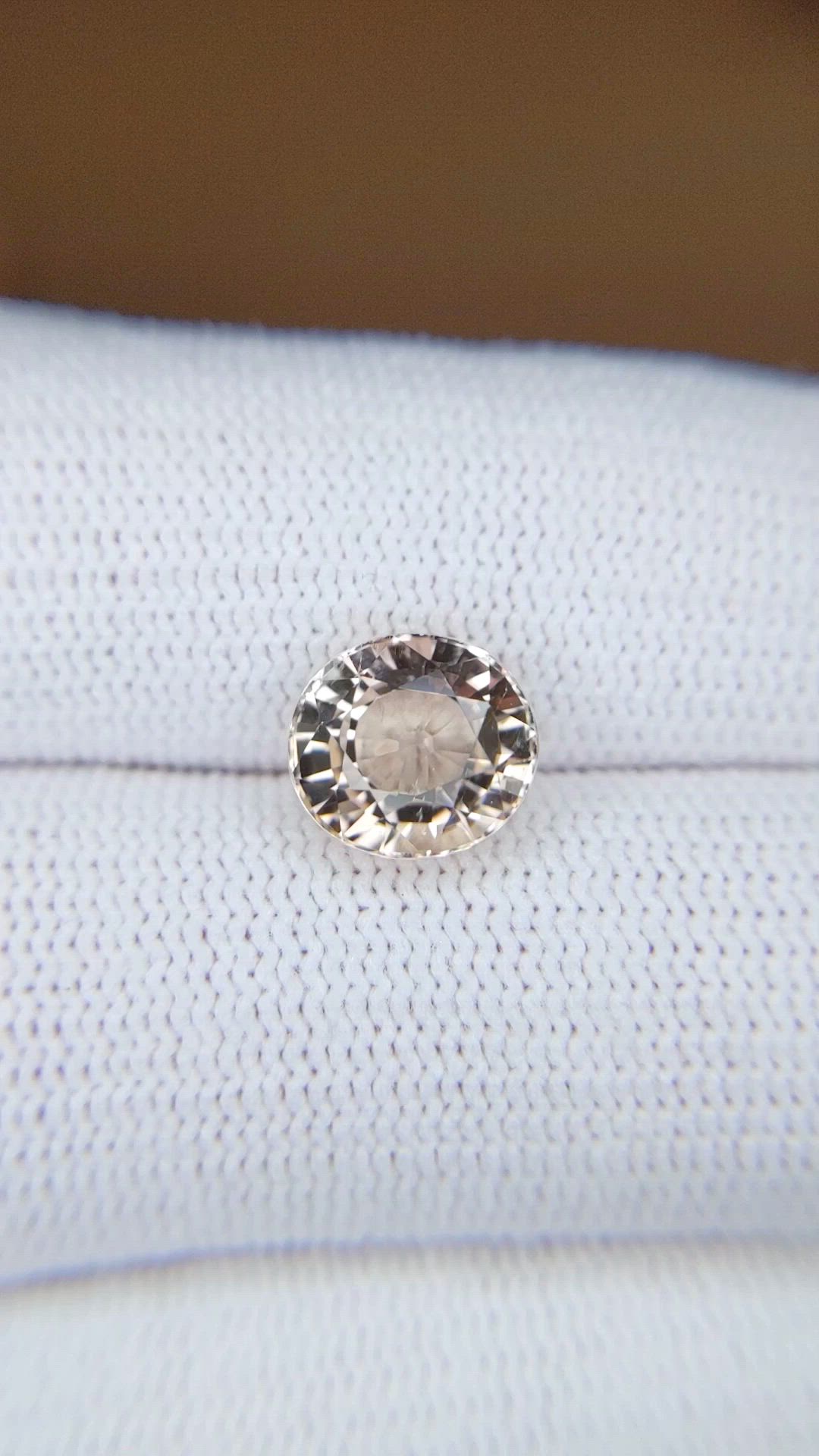 2.86 Ct. Peach Tourmaline from Africa Size Video