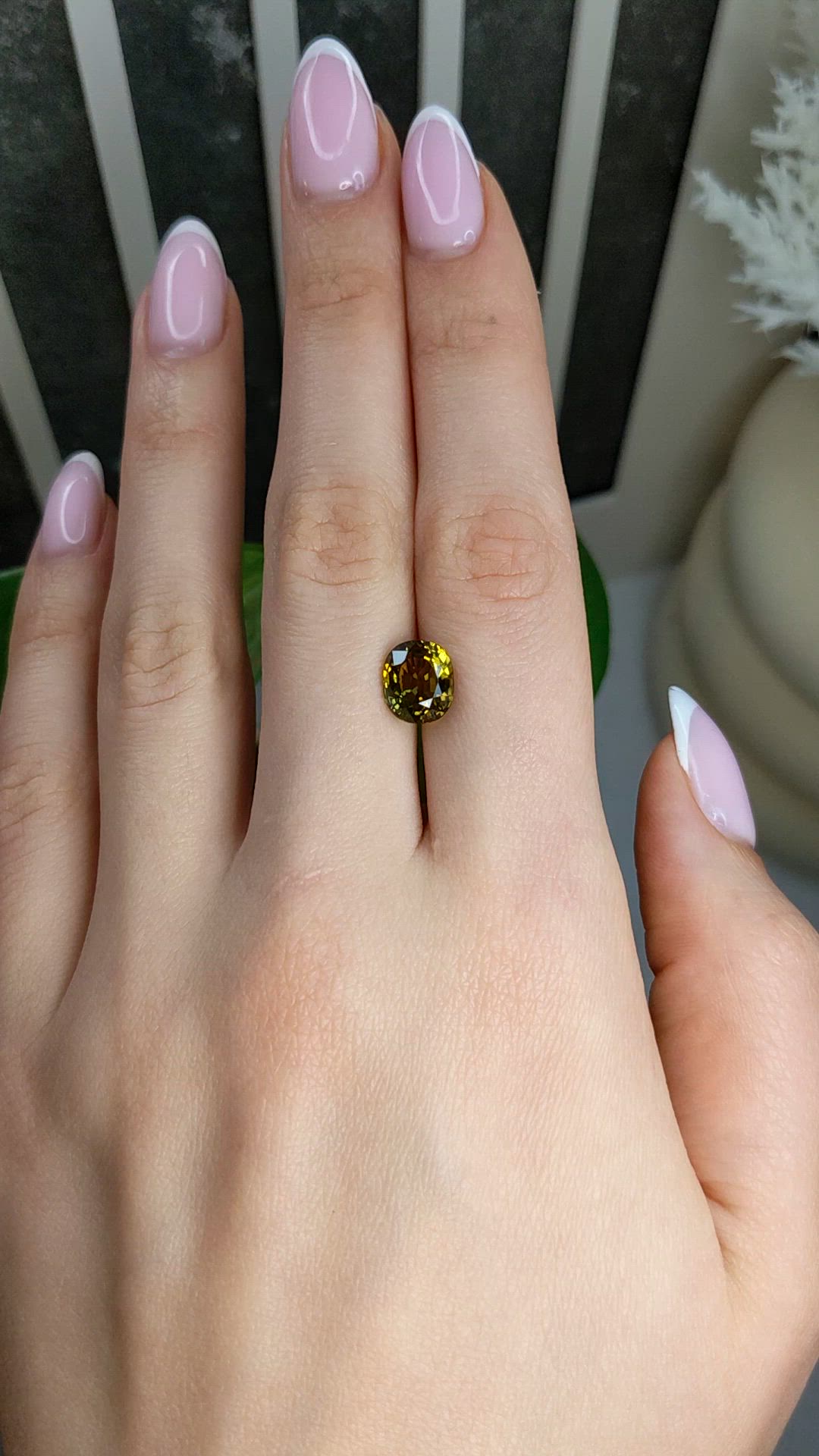 3.52 Ct. Yellowish Green Tourmaline from Africa Size Video