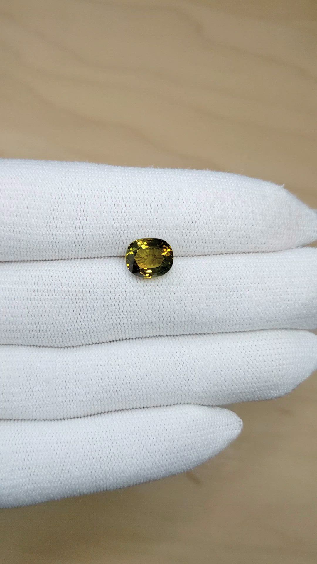3.52 Ct. Yellowish Green Tourmaline from Africa Size Video