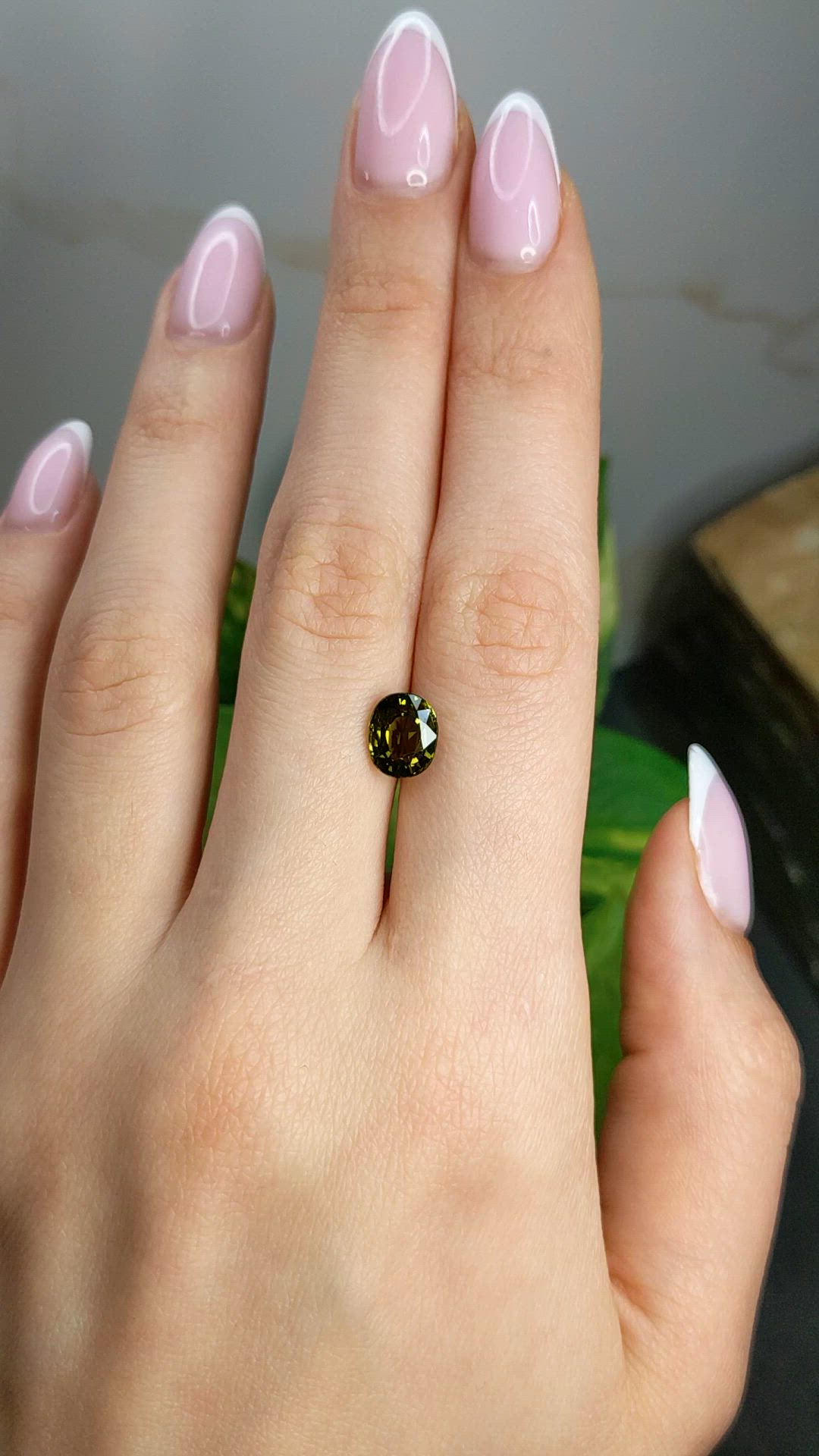 2.27 Ct. Yellowish Green Tourmaline from Africa Size Video