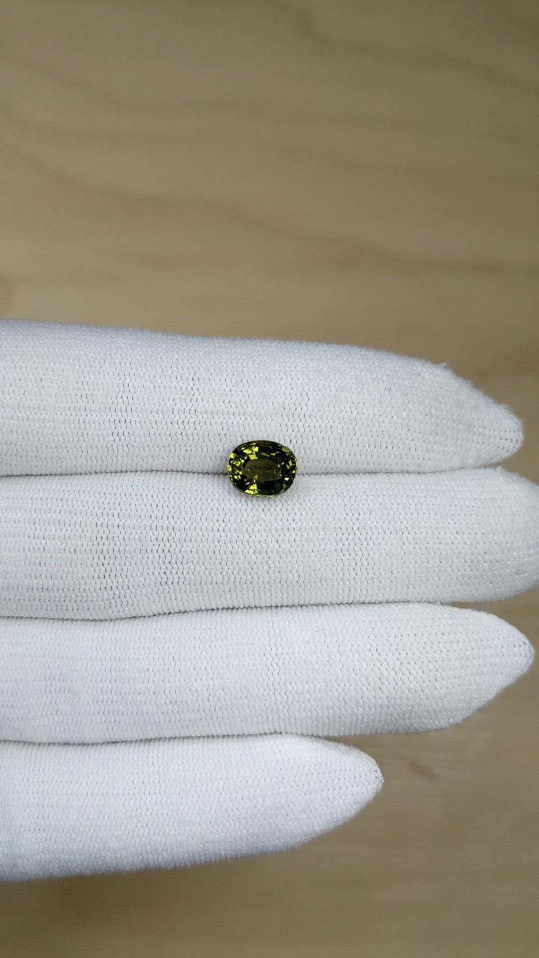 2.27 Ct. Yellowish Green Tourmaline from Africa Size Video