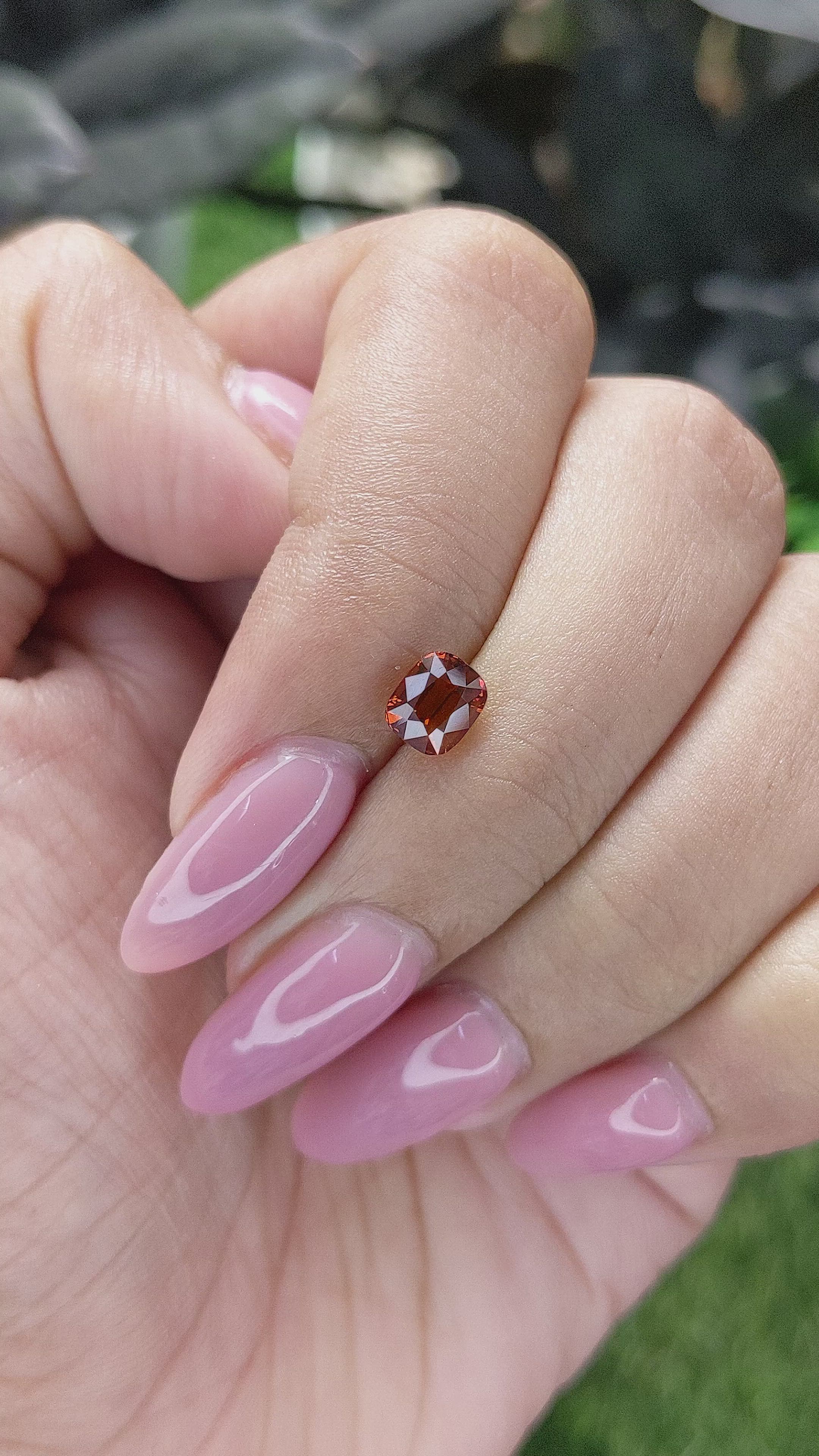 1.04 Ct. Orange Spessartite Garnet from Madagascar Size Video
