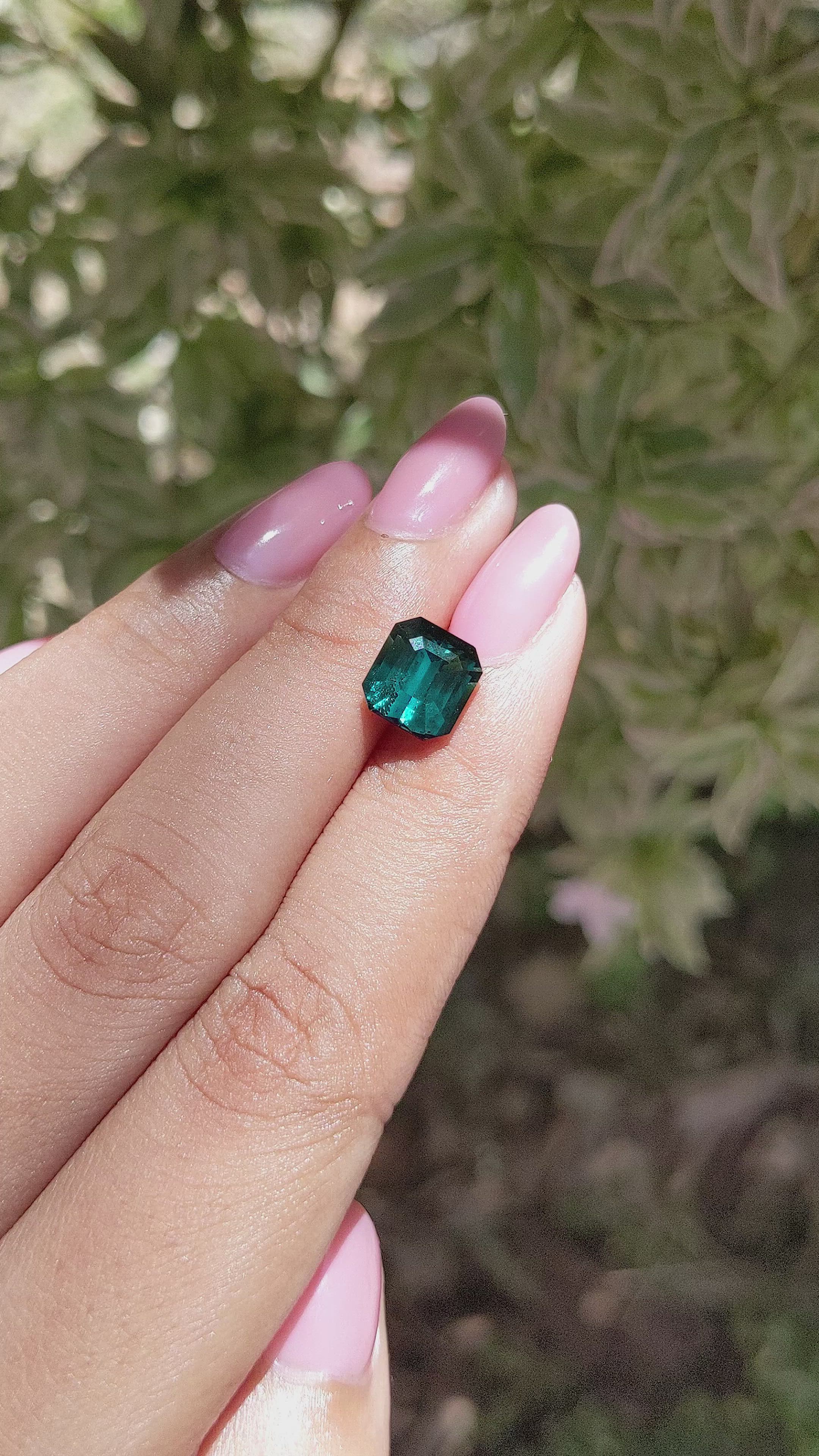 2.76 Ct. Greenish Blue Tourmaline from Madagascar Size Video