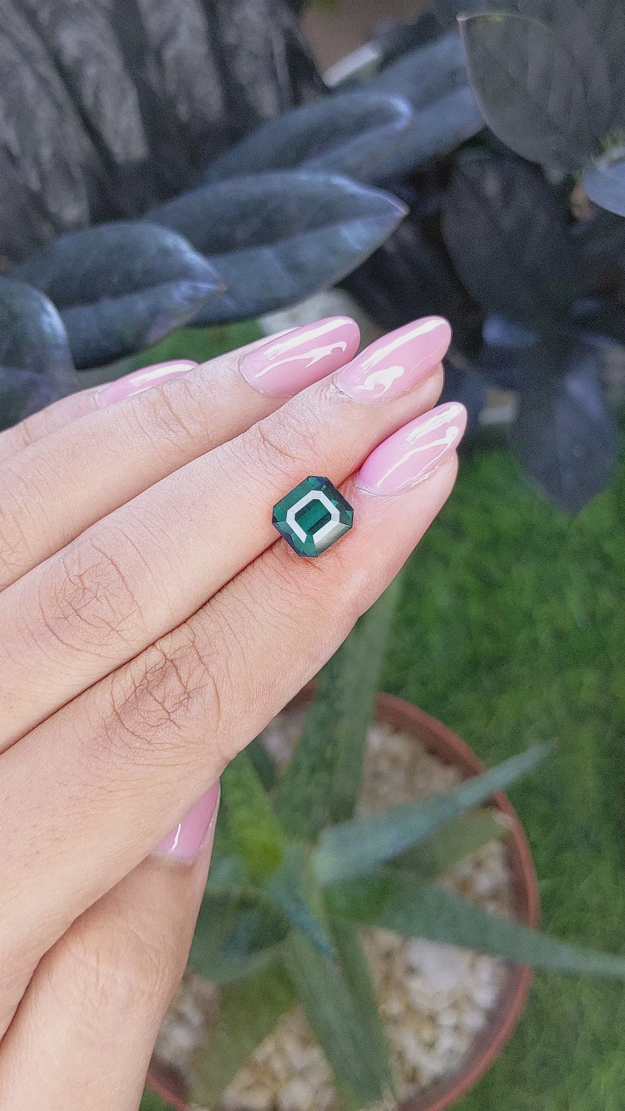 2.76 Ct. Greenish Blue Tourmaline from Madagascar Size Video